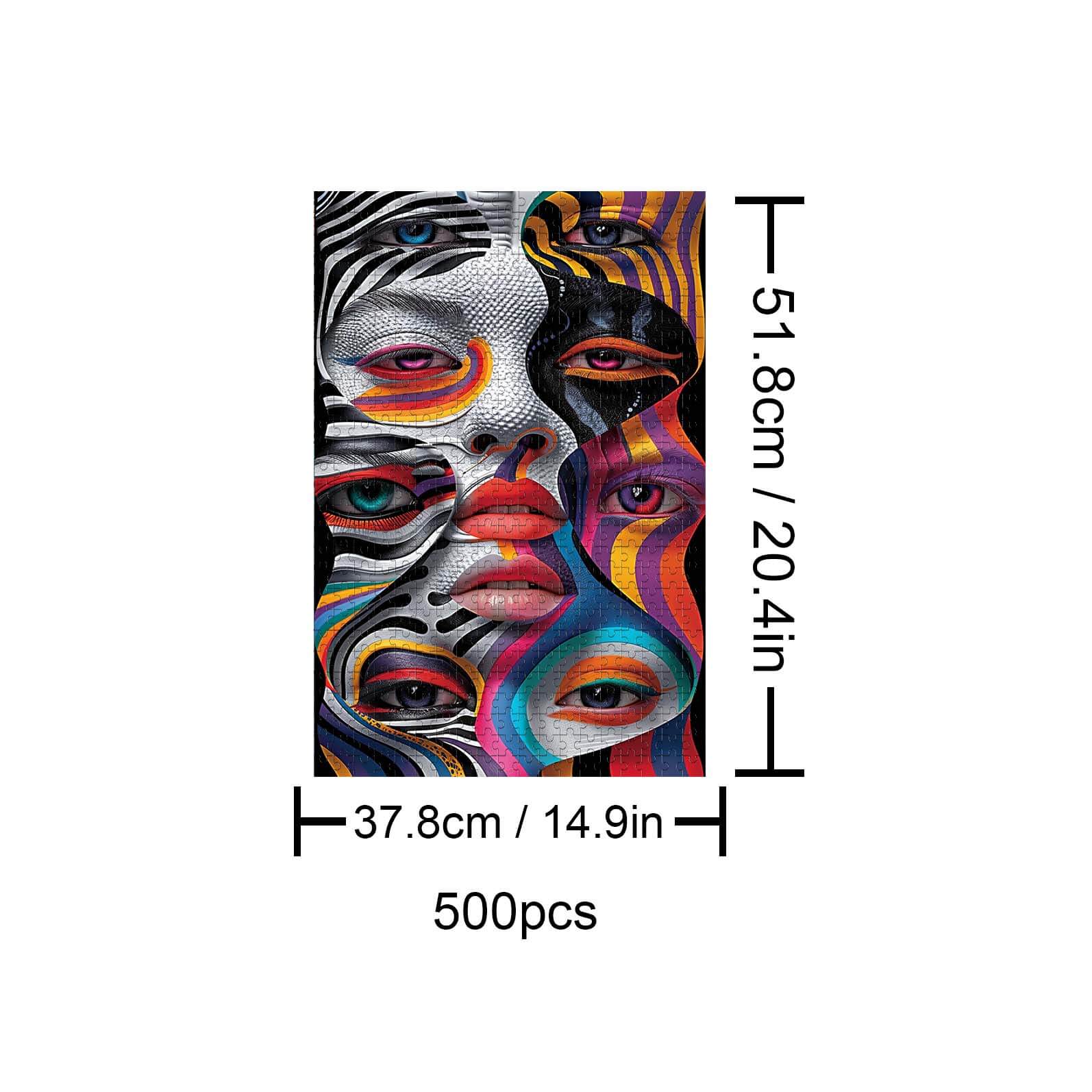 Psychedelic Splicing 500 / 1000 Piece Puzzle - Image 5
