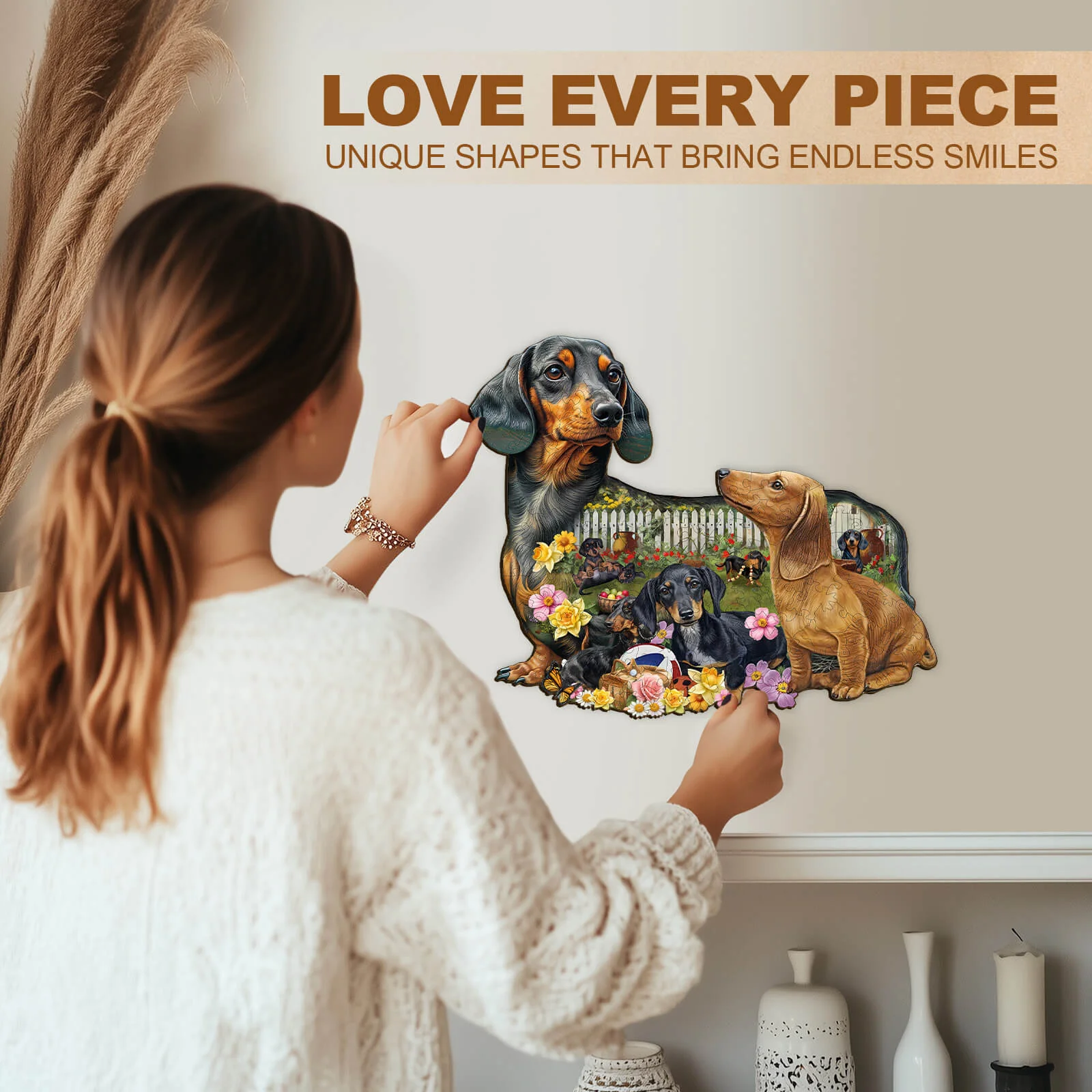 Puppy Garden Wooden Jigsaw Puzzle - Image 9