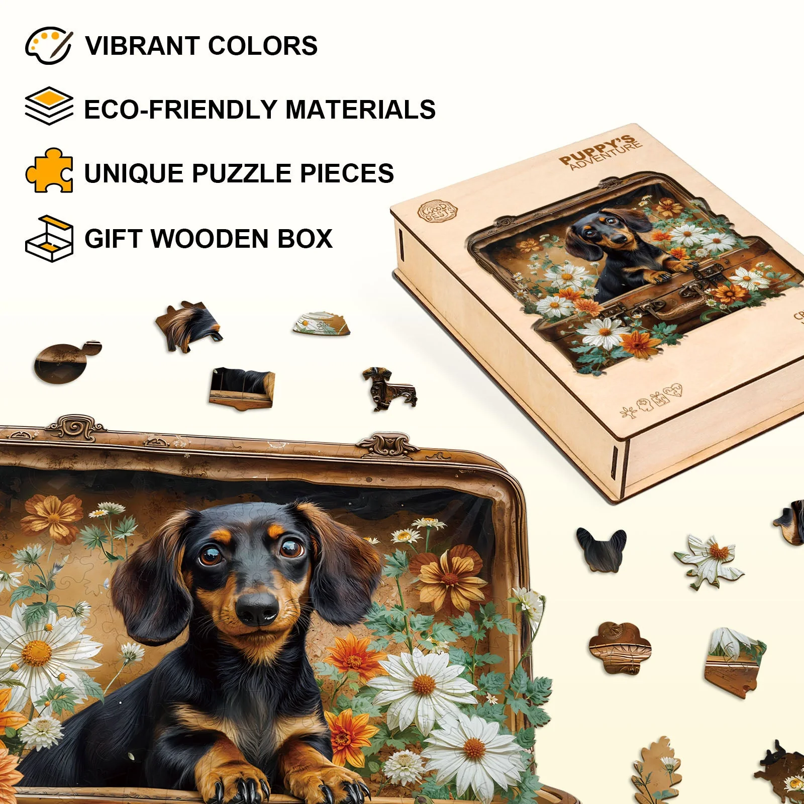 Puppy's Adventure Wooden Jigsaw Puzzle - Image 7