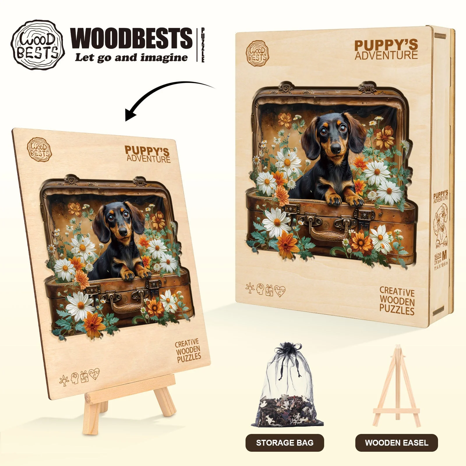 Puppy's Adventure Wooden Jigsaw Puzzle - Image 8