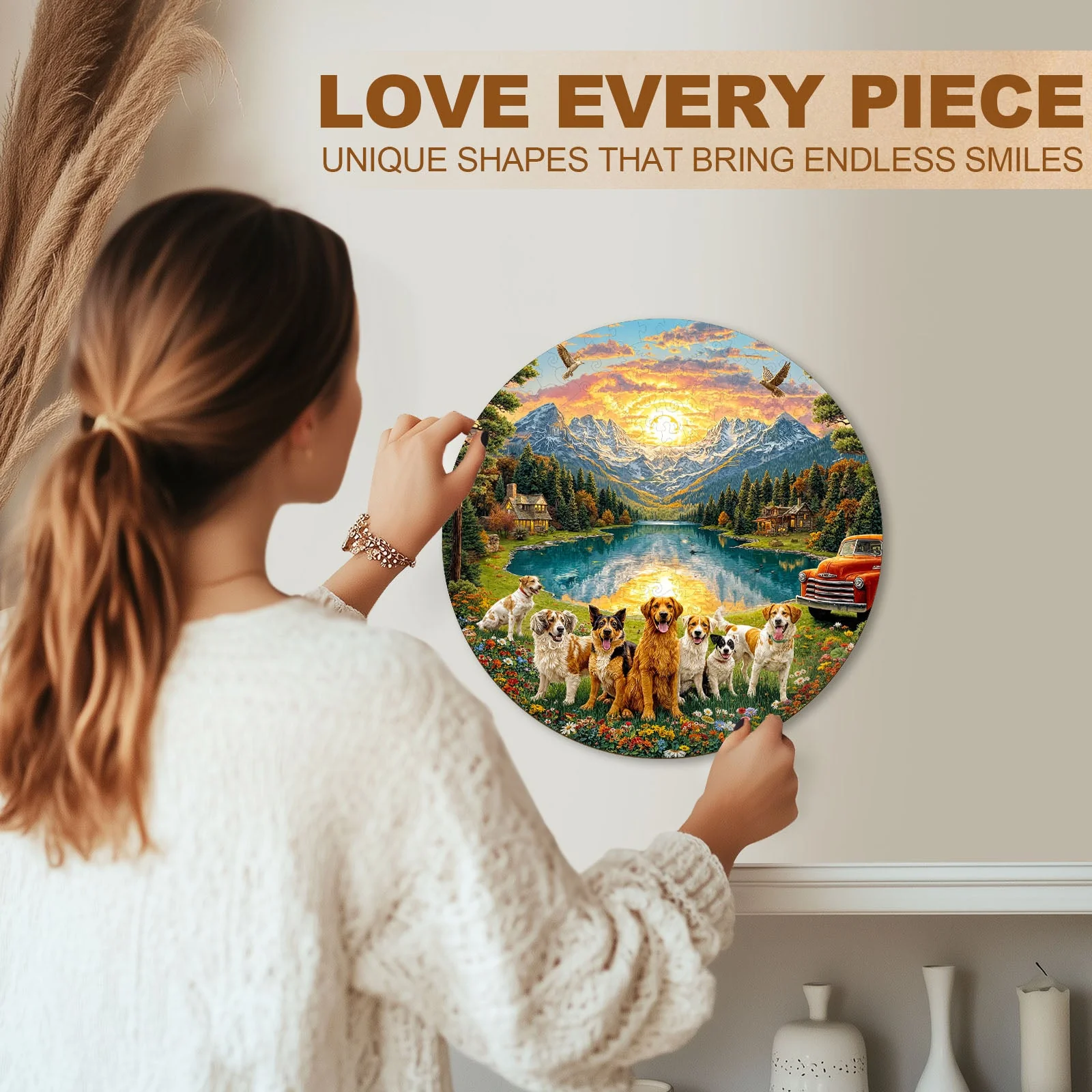 Puppy Scenic World Wooden Jigsaw Puzzle - Image 8