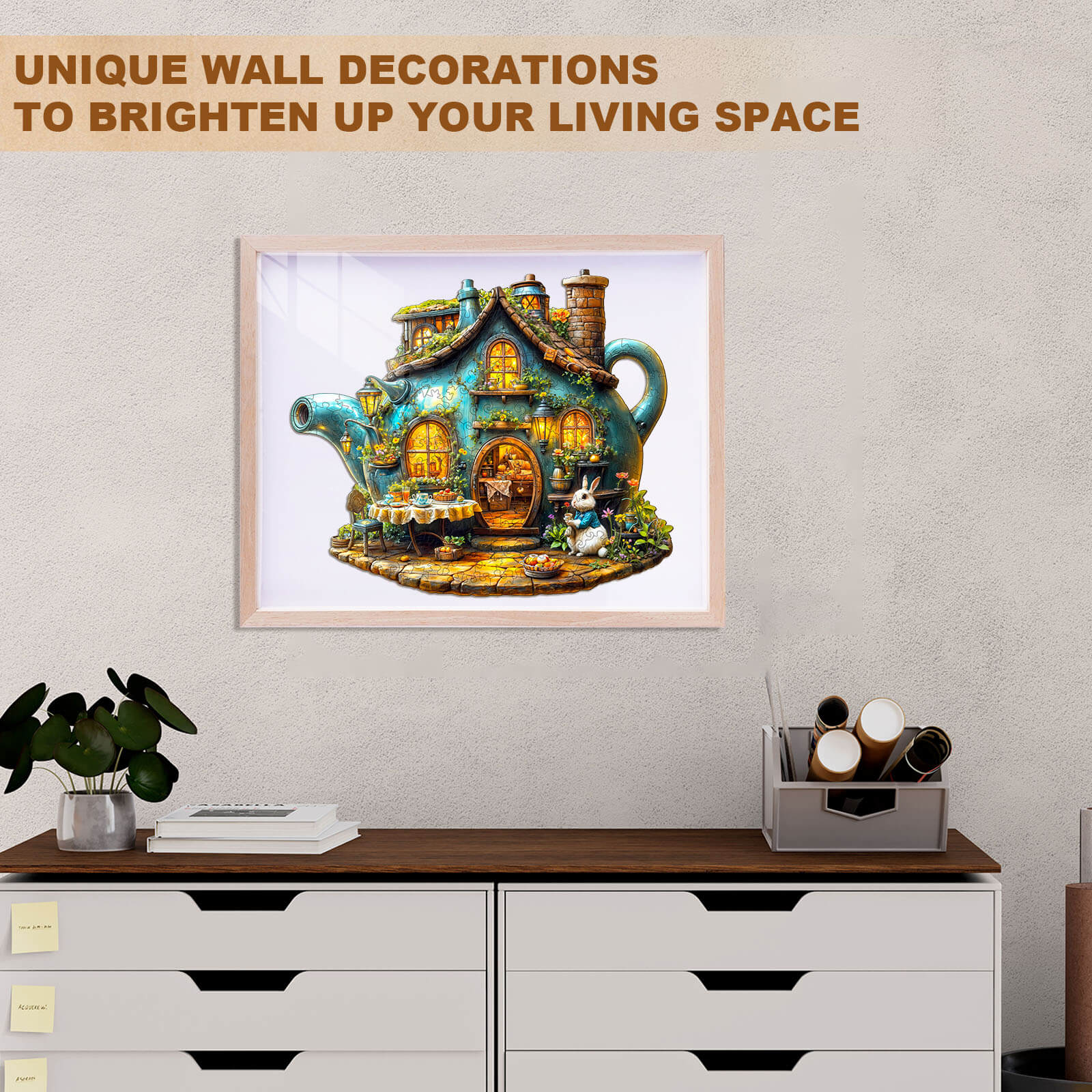 Rabbit's teapot Wooden Jigsaw Puzzle - Image 12