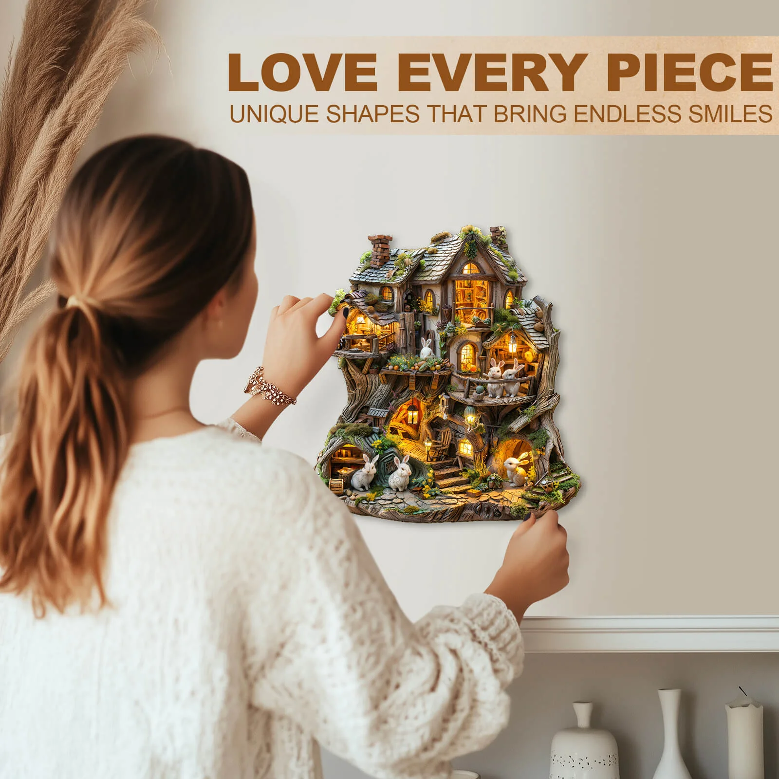 Rabbit's Tree House Wooden Jigsaw Puzzle - Image 10