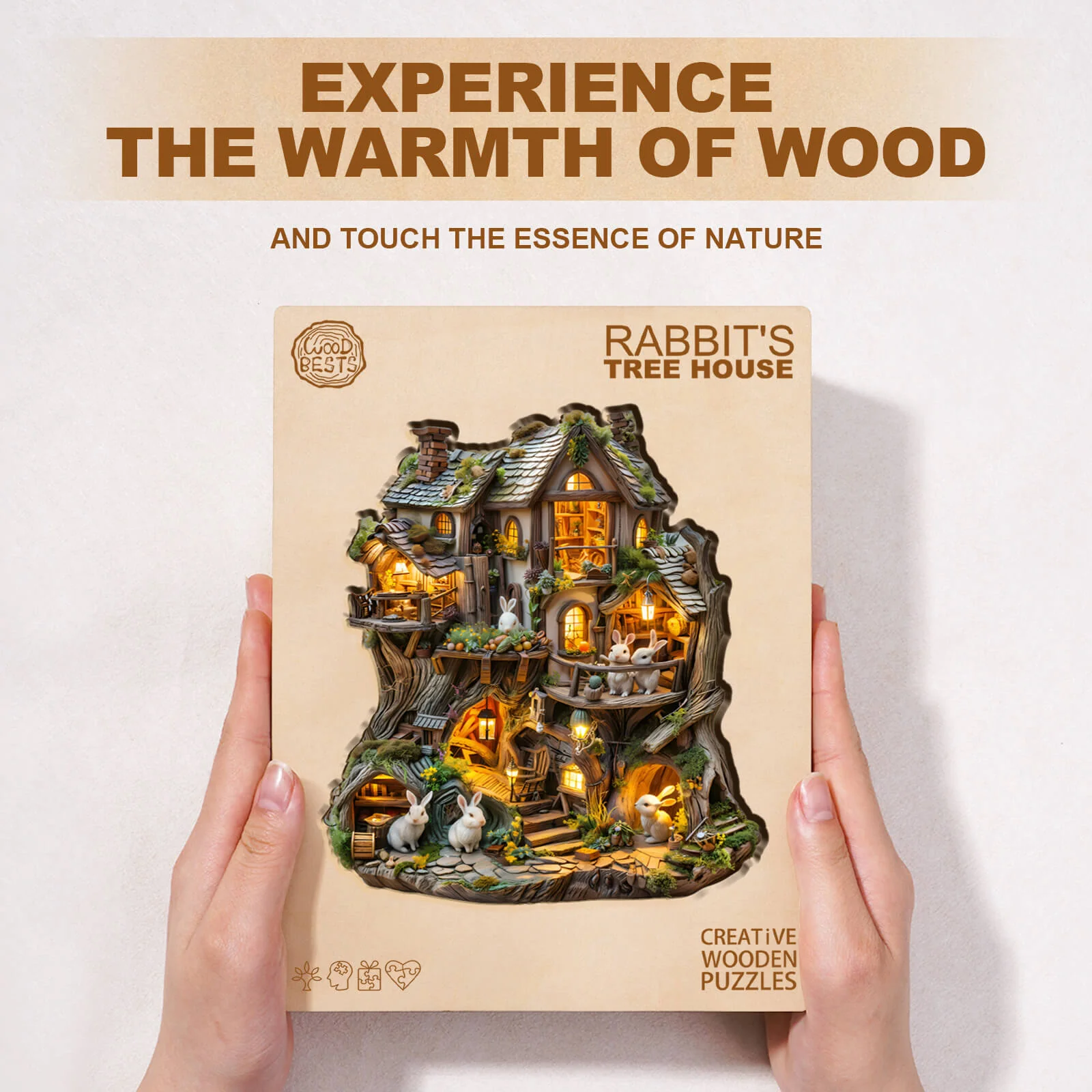 Rabbit's Tree House Wooden Jigsaw Puzzle - Image 5