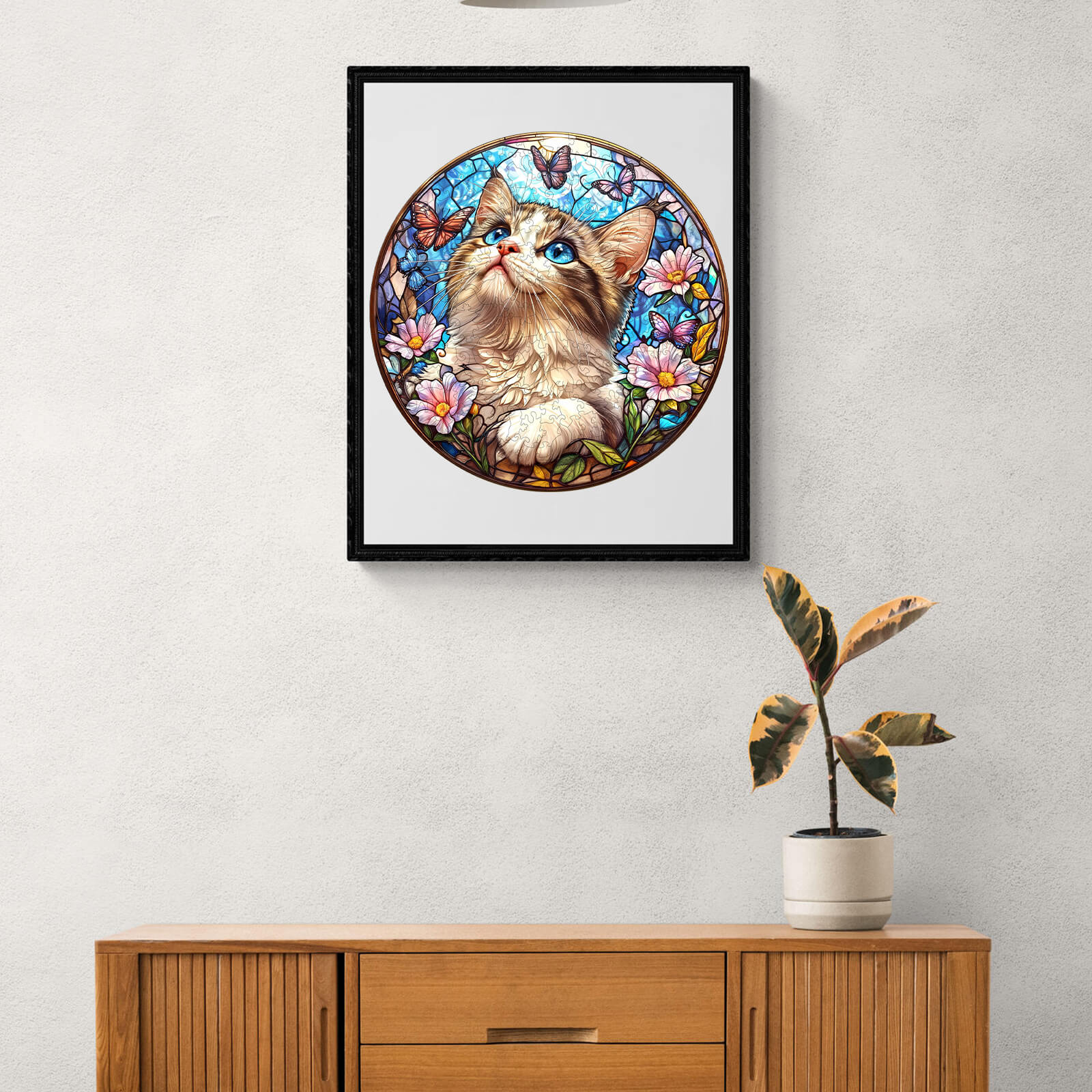Ragdoll and Butterfly Wooden Jigsaw Puzzle - Image 10