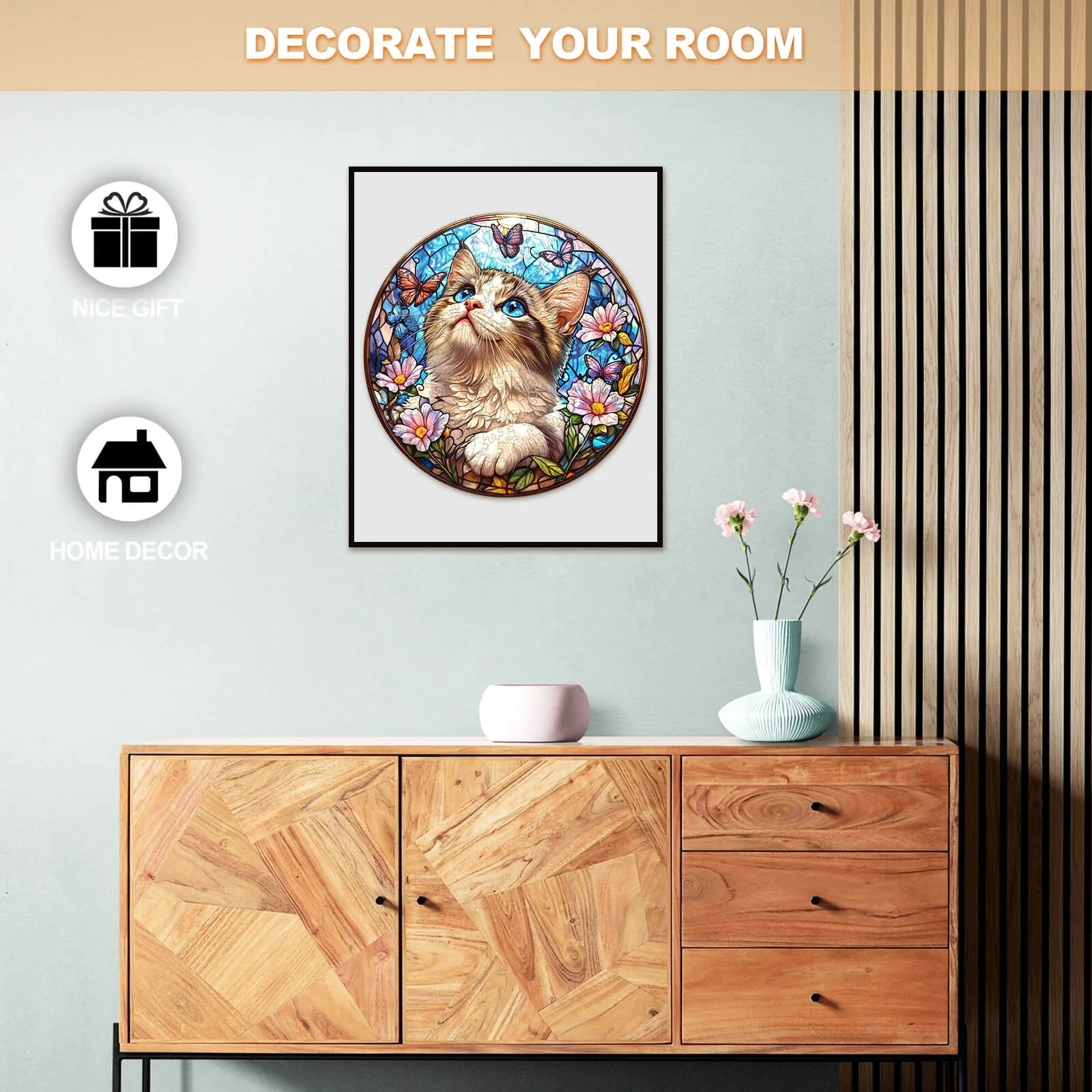 Ragdoll and Butterfly Wooden Jigsaw Puzzle - Image 9