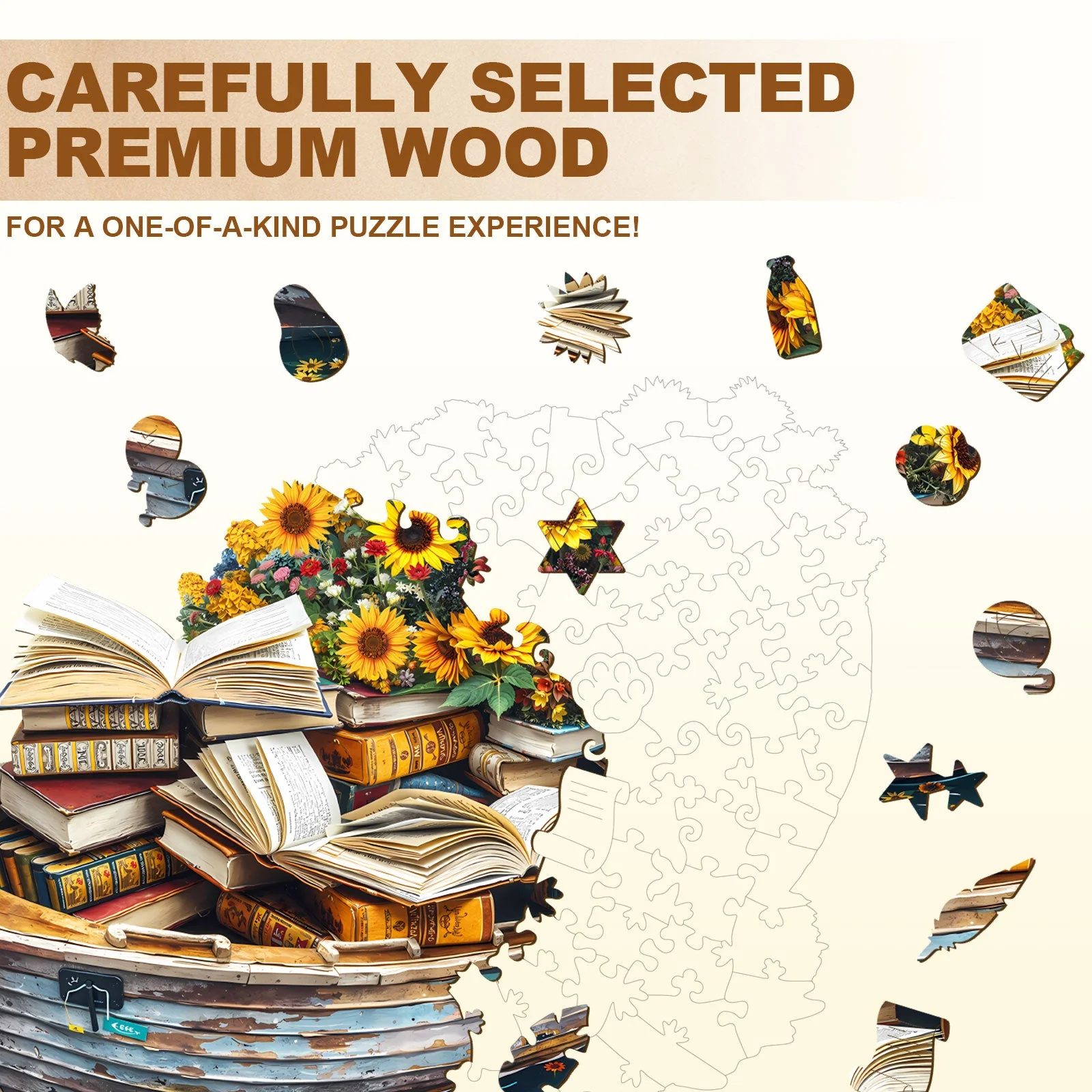 Read quietly Wooden Jigsaw Puzzle - Image 2