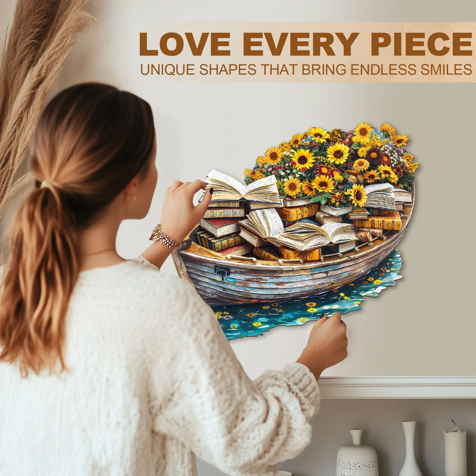 Read quietly Wooden Jigsaw Puzzle - Image 7