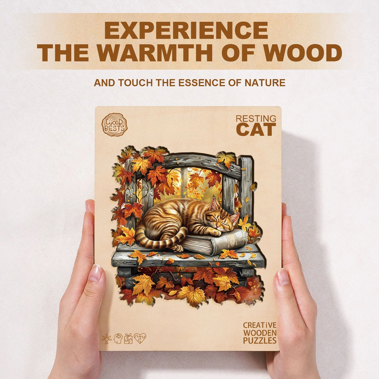 Resting Cat Wooden Jigsaw Puzzle - Image 5