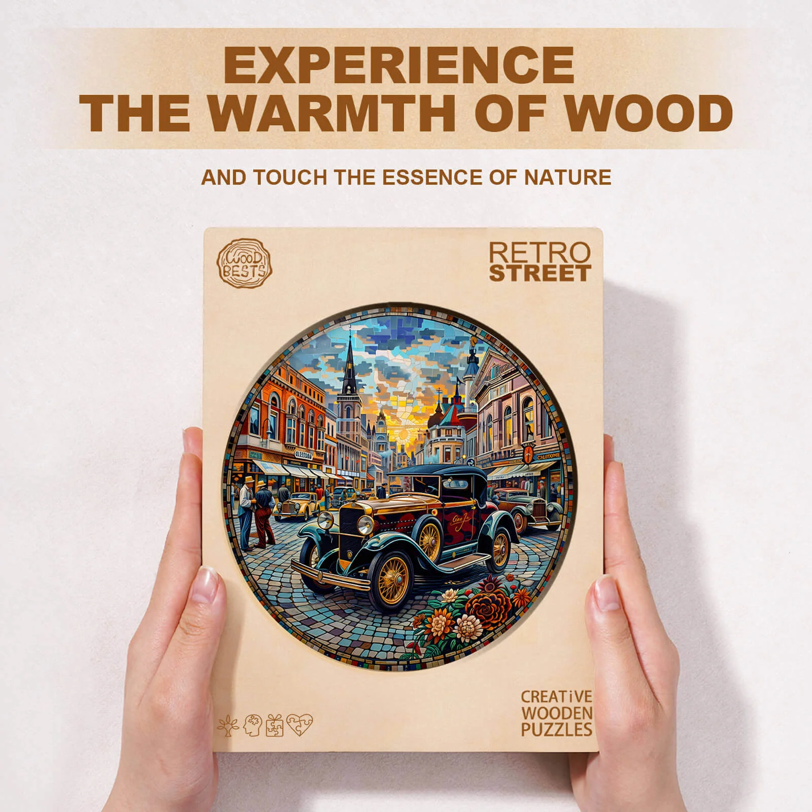Retro Street Wooden Jigsaw Puzzle - Image 5