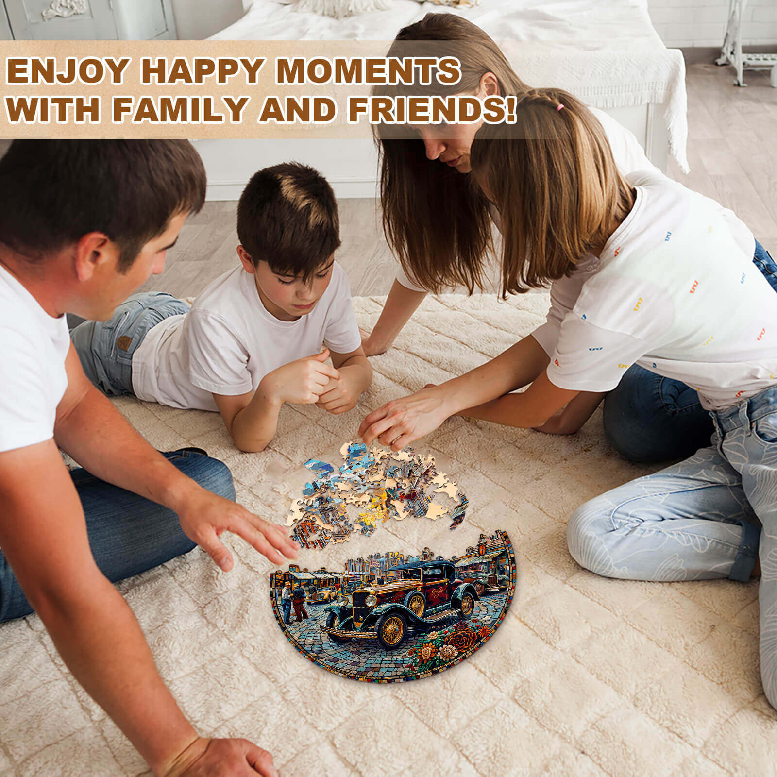 Retro Street Wooden Jigsaw Puzzle - Image 9