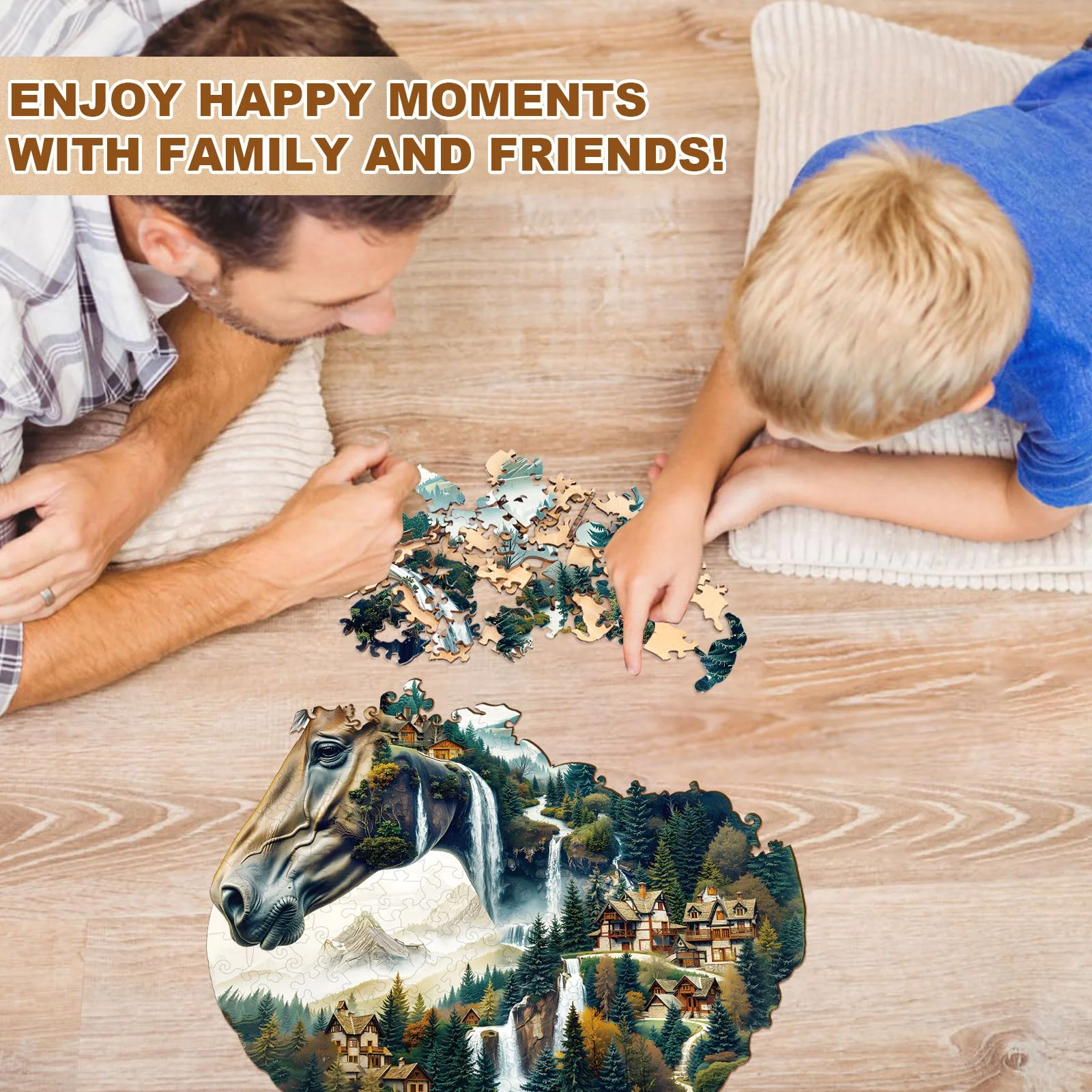 River and Horse Wooden Jigsaw Puzzle - Image 11