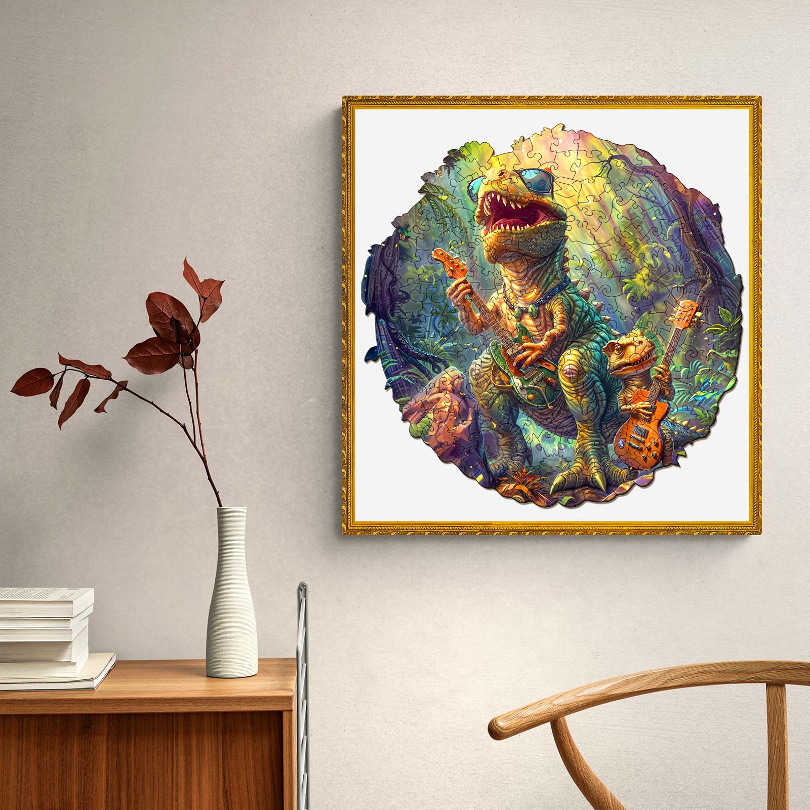 Rock Dinosaur-2 Wooden Jigsaw Puzzle - Image 10