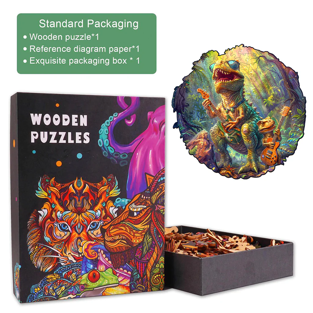 Rock Dinosaur-2 Wooden Jigsaw Puzzle - Image 6