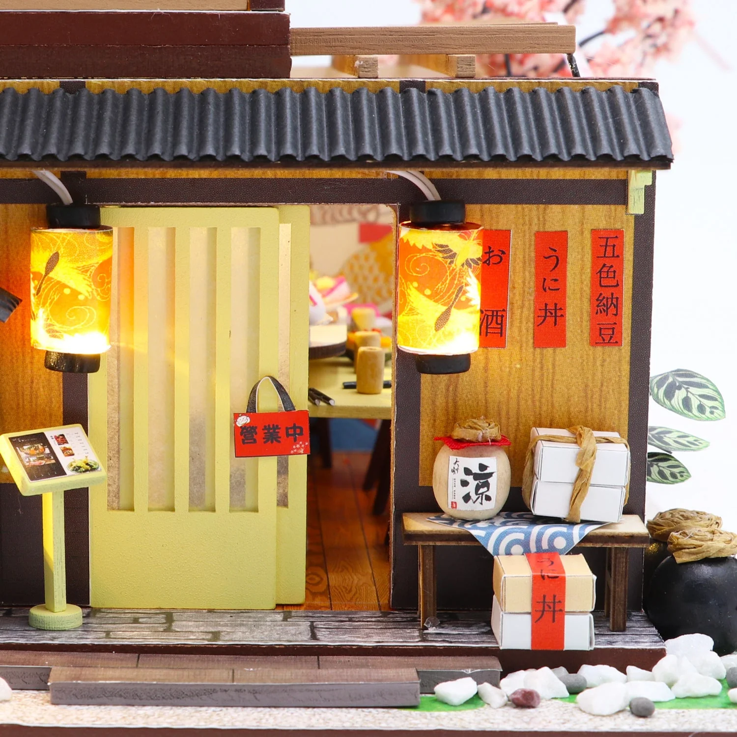 Sakura Sushi House - DIY Dollhouse Kit,3D Wooden Puzzle - Image 4