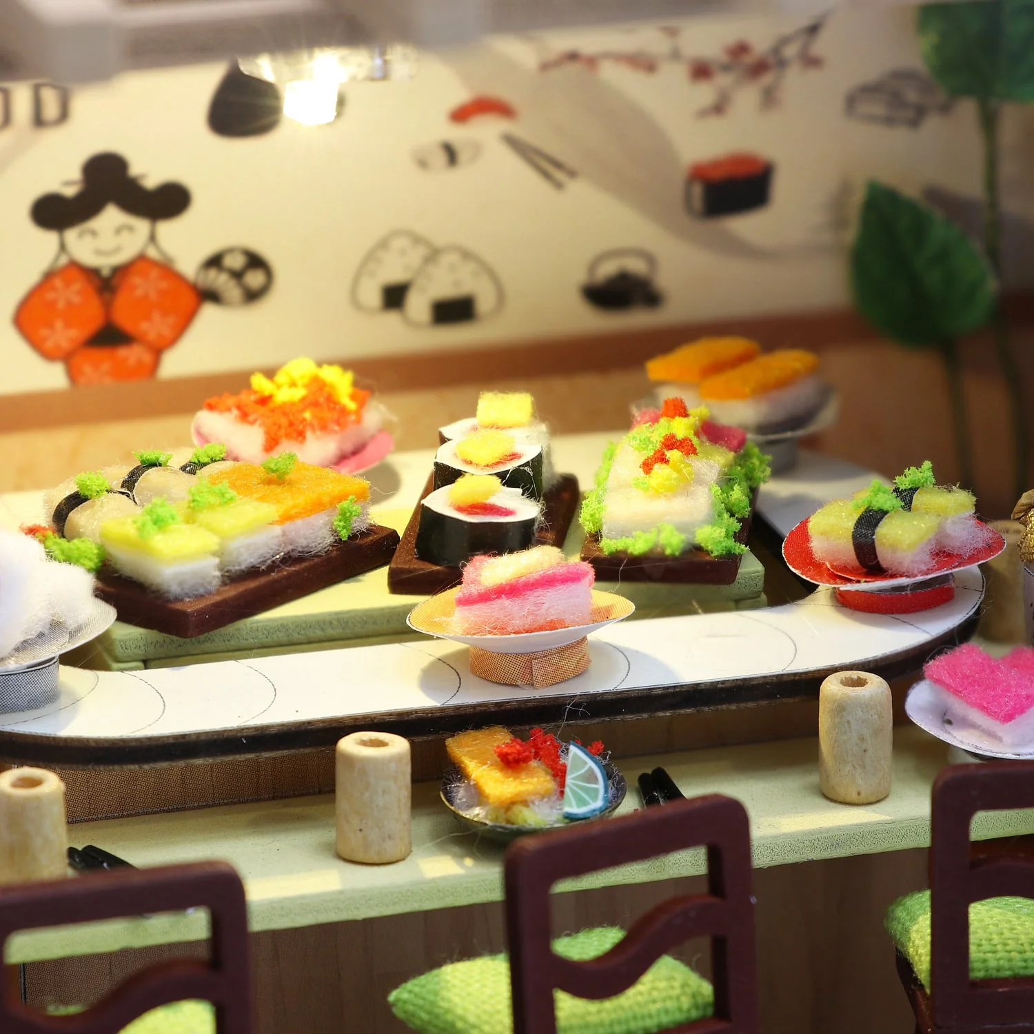 Sakura Sushi House - DIY Dollhouse Kit,3D Wooden Puzzle - Image 5
