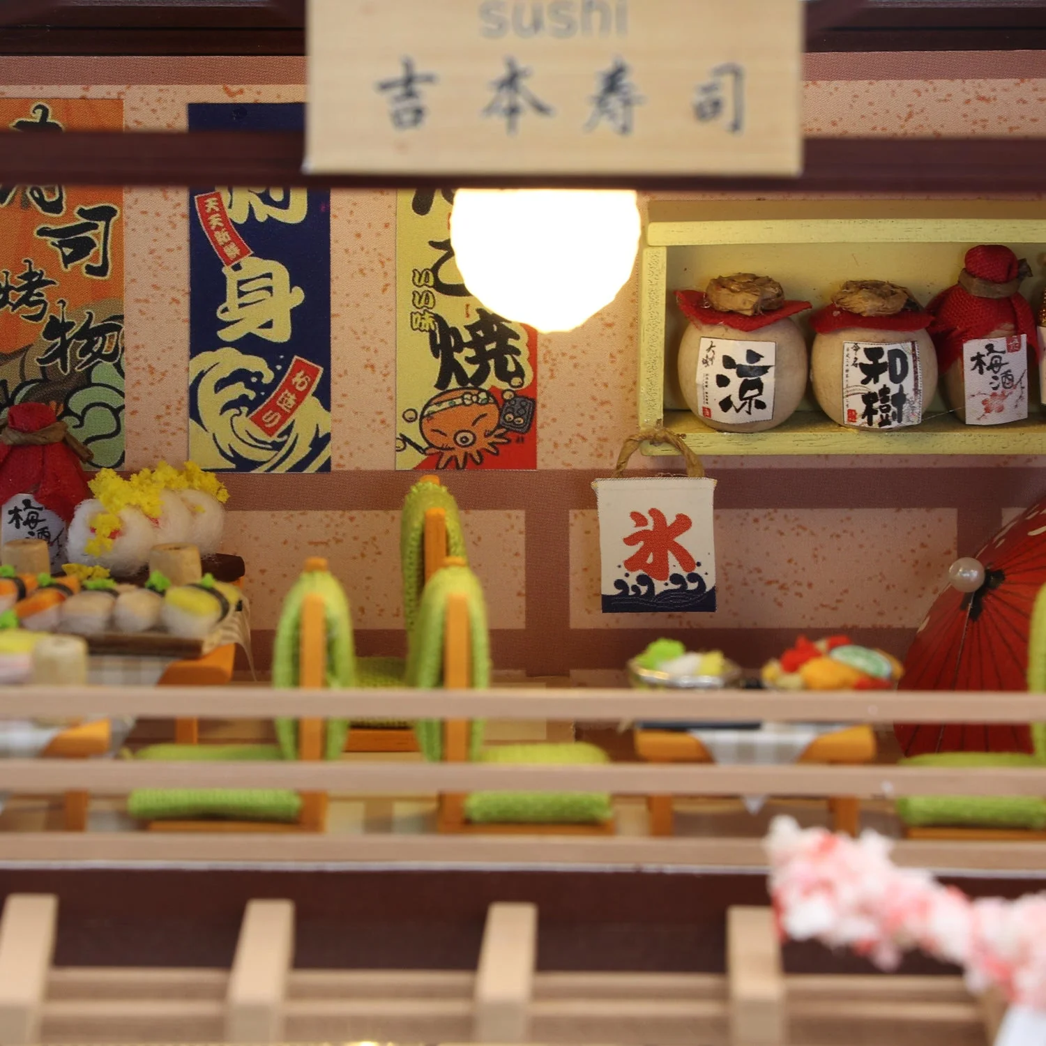 Sakura Sushi House - DIY Dollhouse Kit,3D Wooden Puzzle - Image 6