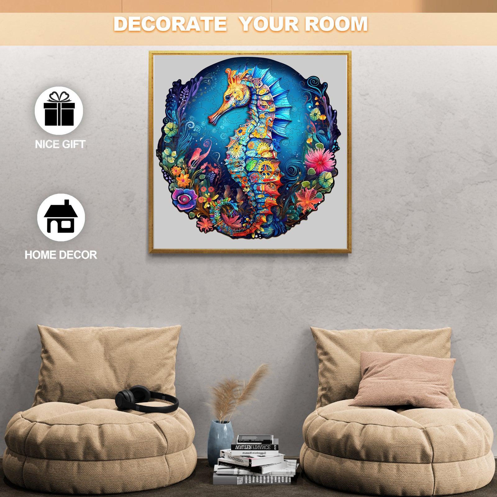 Seahorse 2 Wooden Jigsaw Puzzle - Image 7