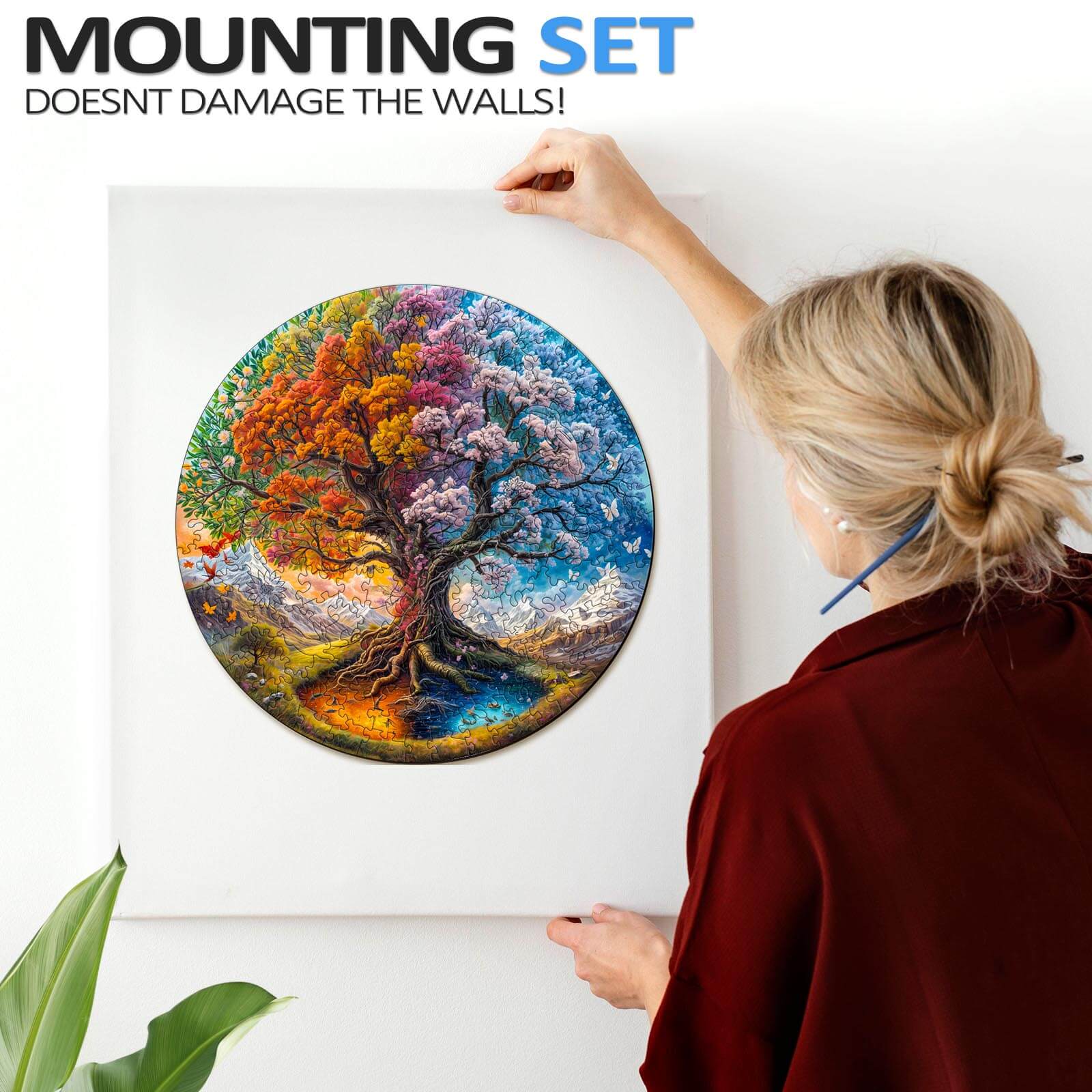 Seasonal Tree of Life-1 Wooden Jigsaw Puzzle - Image 10