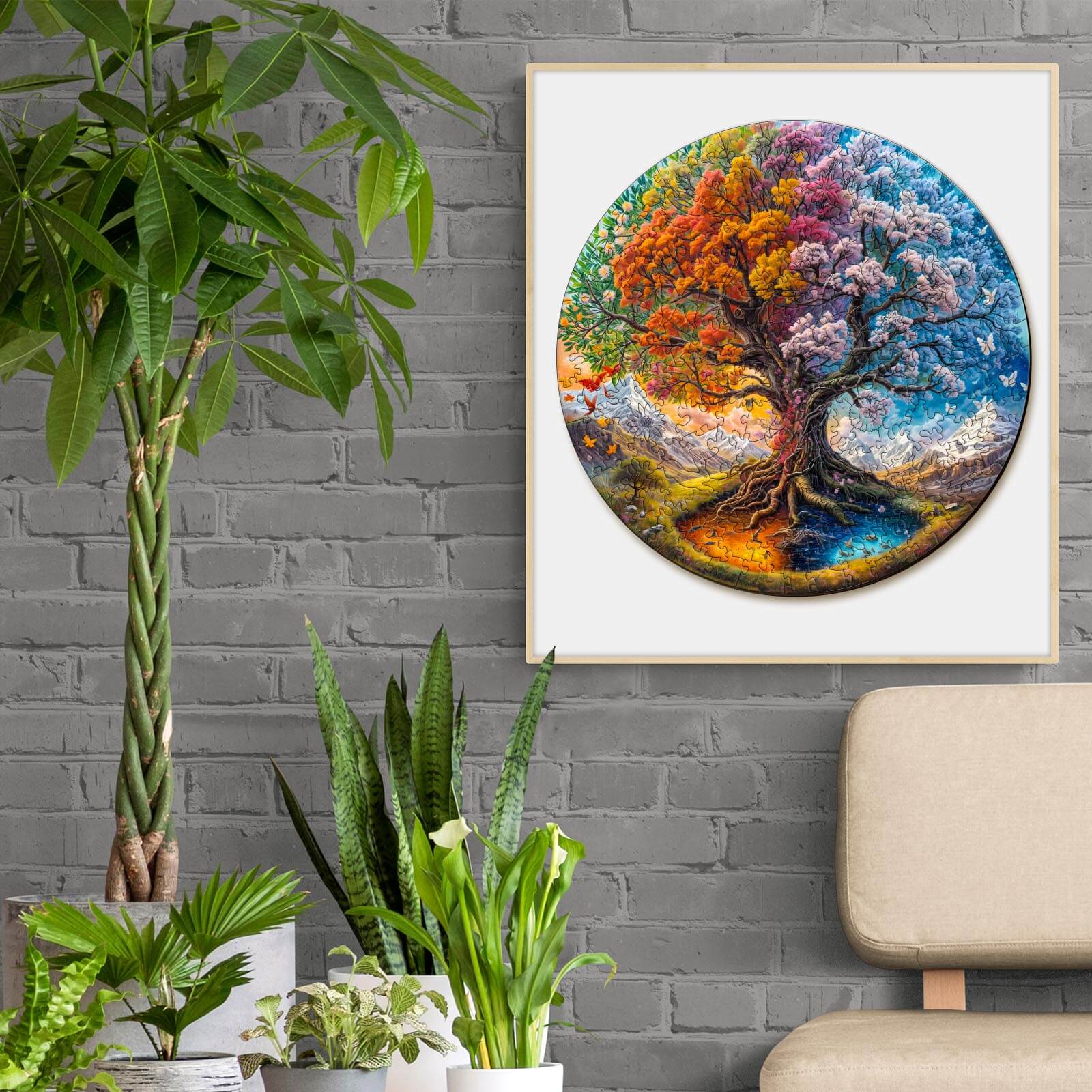 Seasonal Tree of Life-1 Wooden Jigsaw Puzzle - Image 8