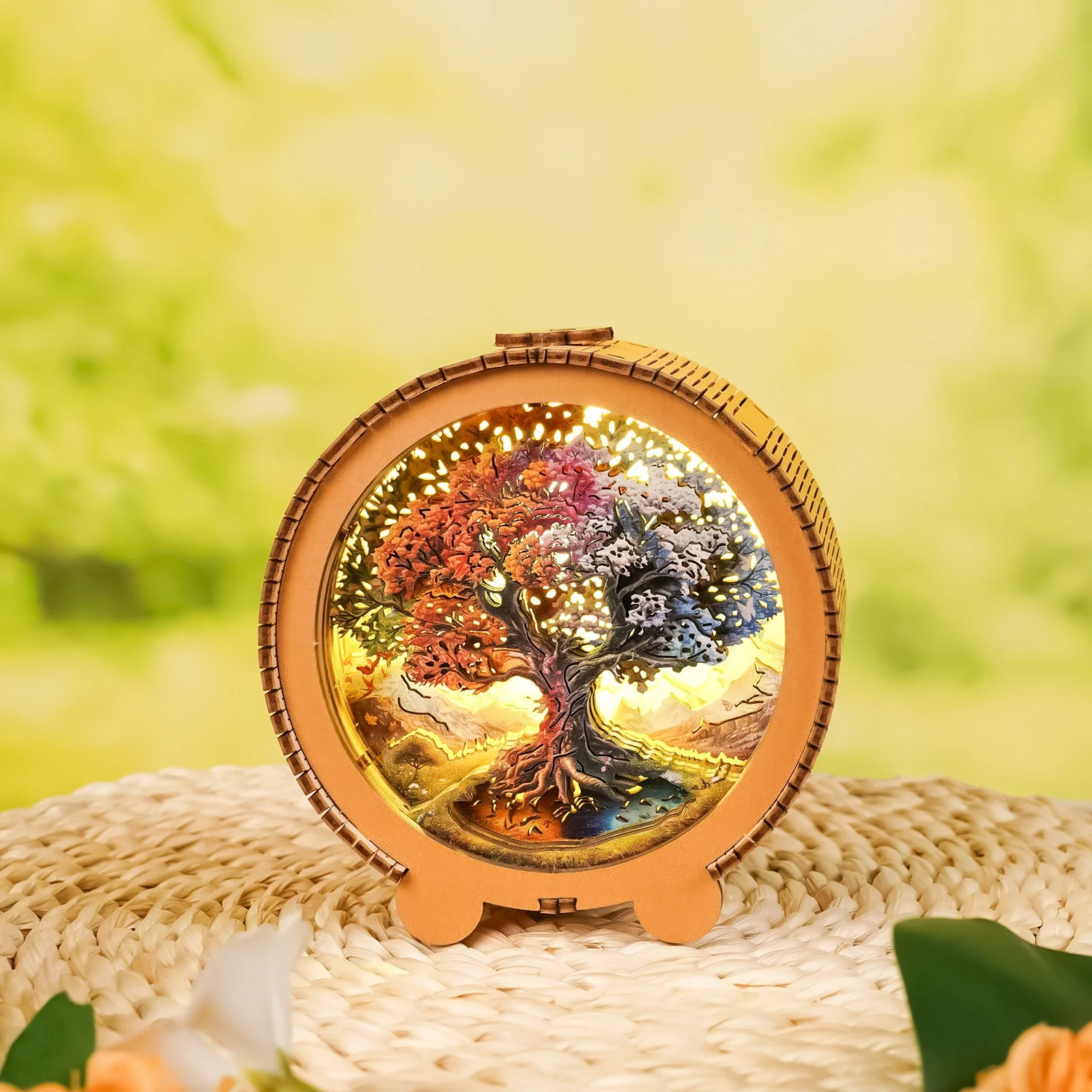 Seasonal Tree of Life Kit - 3D Wooden Puzzle Night Light - Image 3