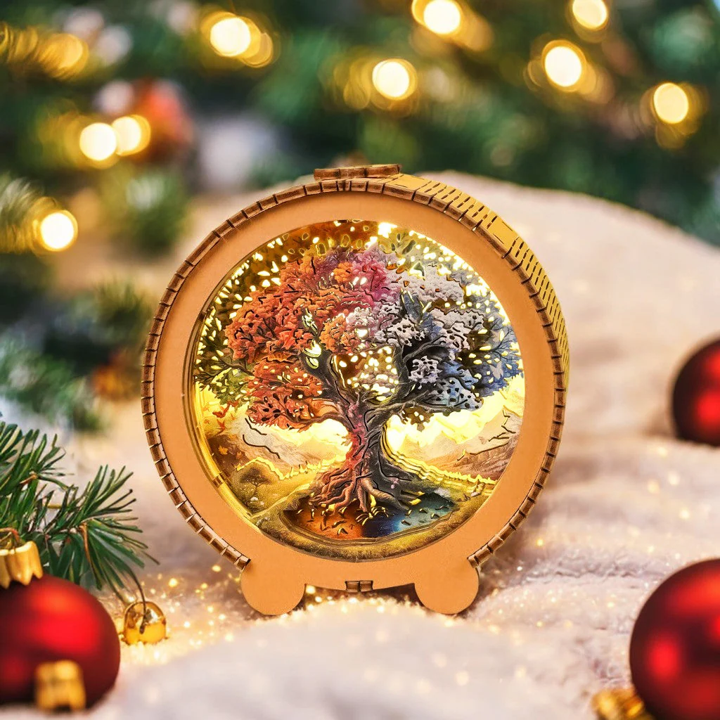 Seasonal Tree of Life Kit - 3D Wooden Puzzle Night Light - Image 4