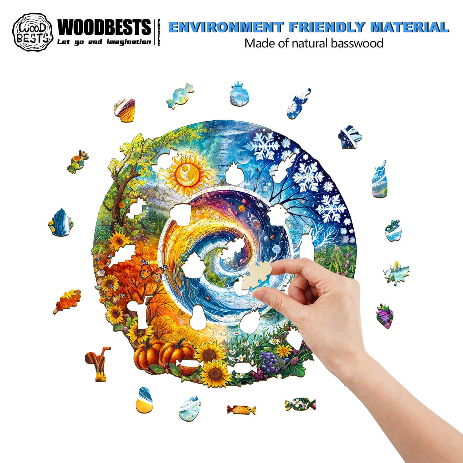 Seasons of Life  Wooden Jigsaw Puzzle - Image 4