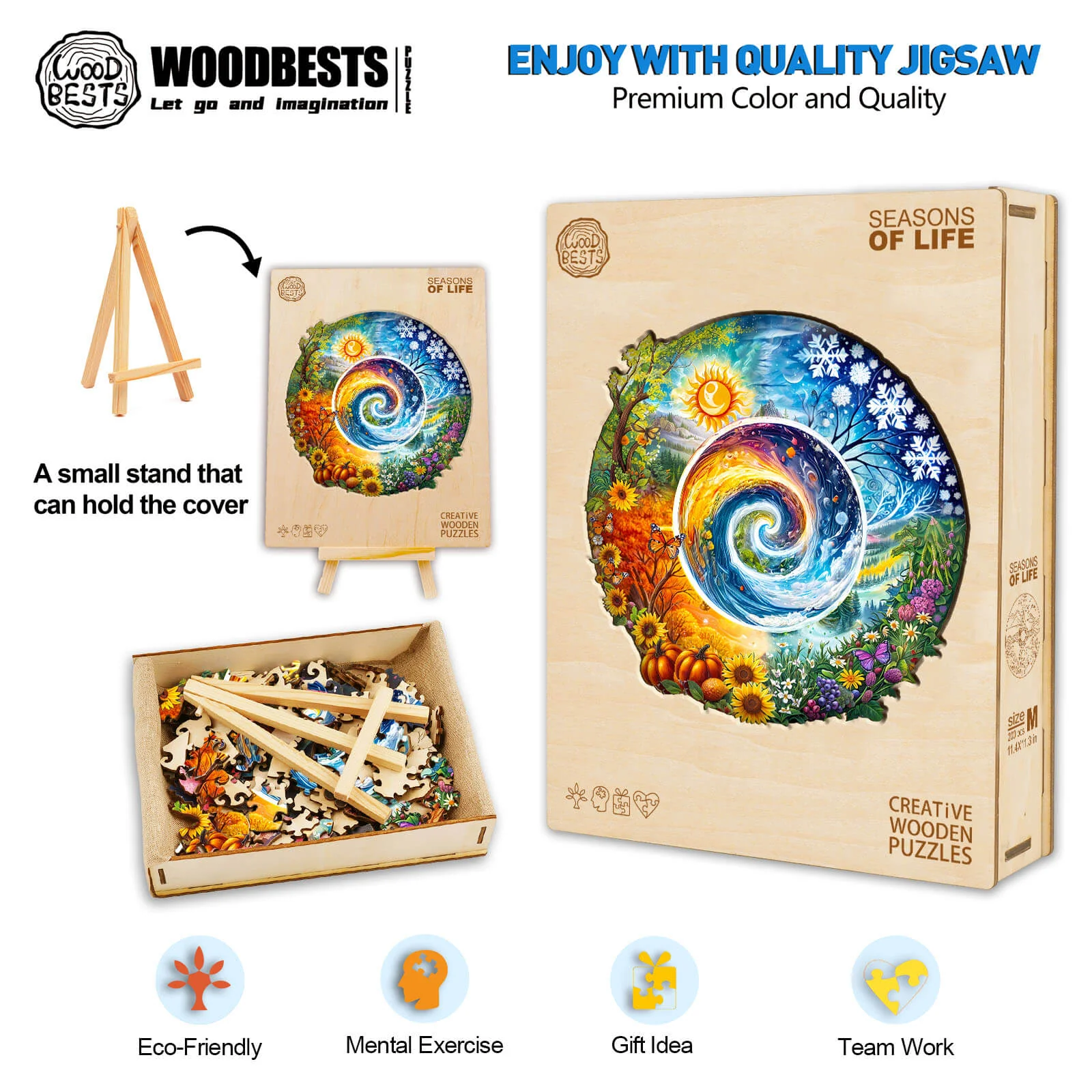 Seasons of Life  Wooden Jigsaw Puzzle - Image 5