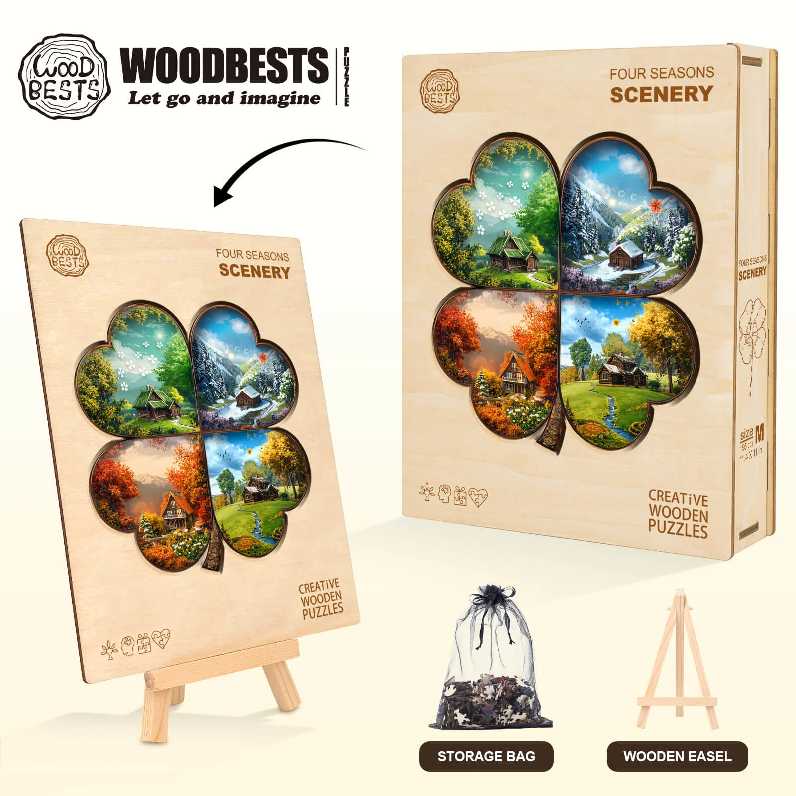 Seasons Scenery Wooden Jigsaw Puzzle - Image 5