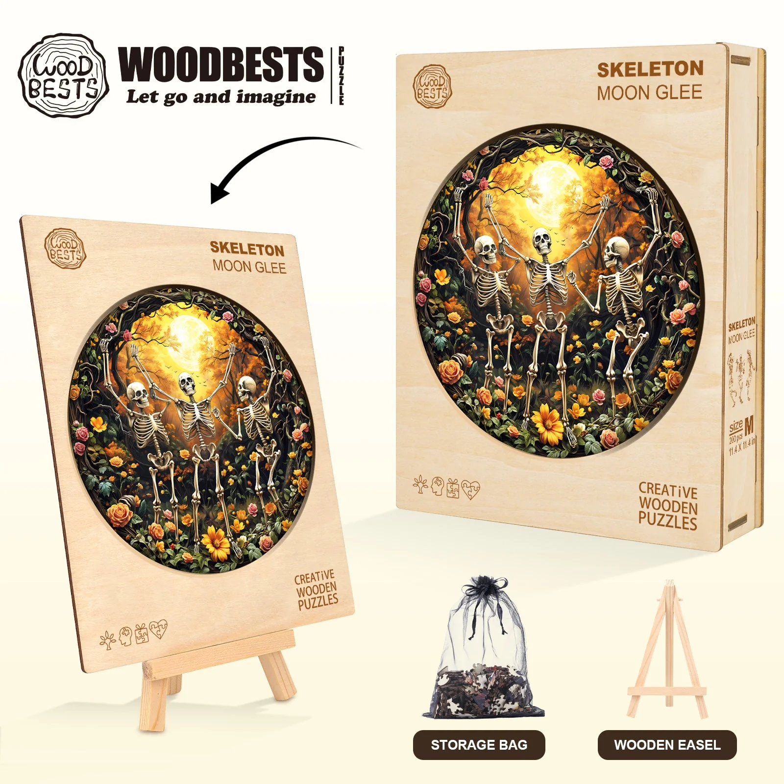 Skeleton Moon Glee Wooden Jigsaw Puzzle - Image 7