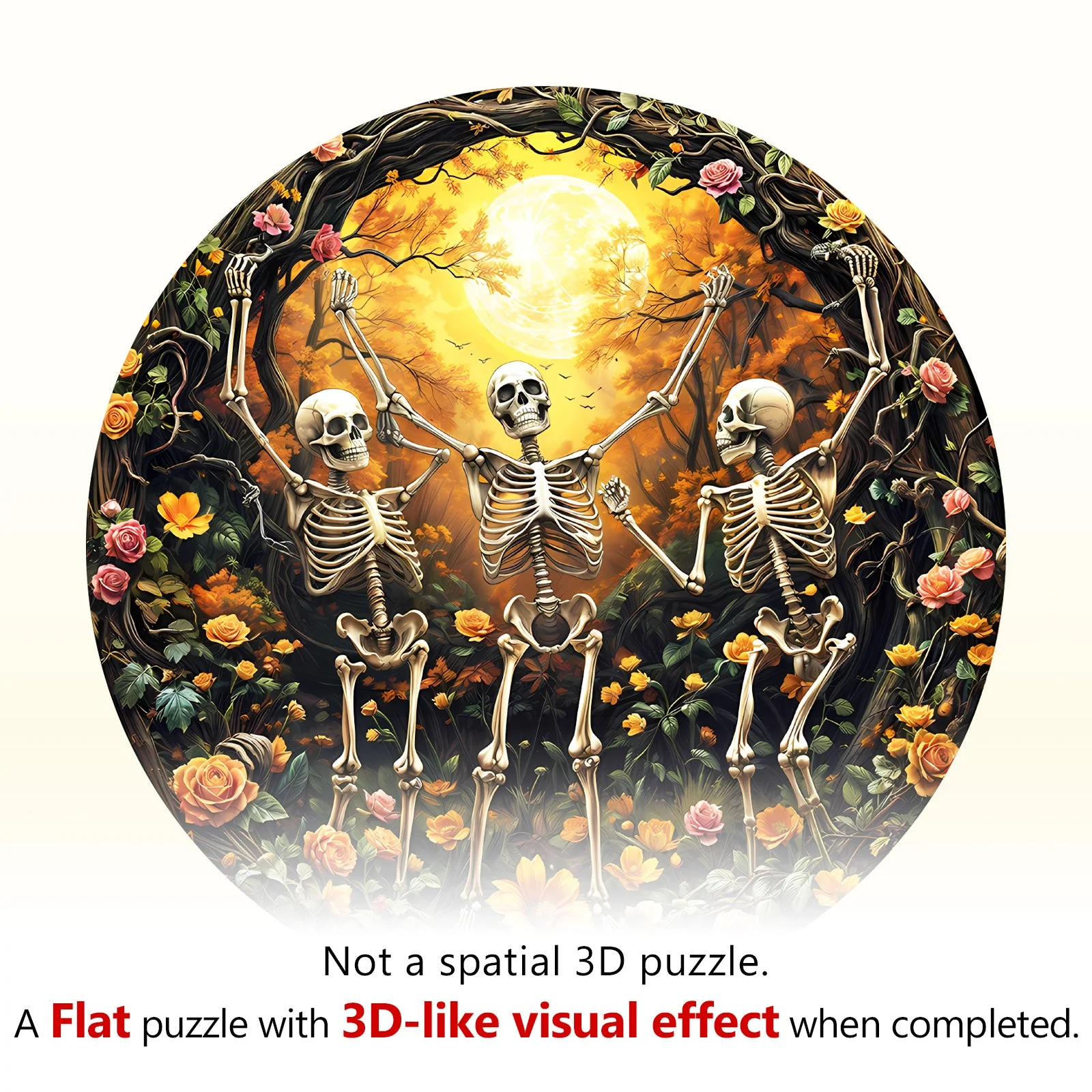 Skeleton Moon Glee Wooden Jigsaw Puzzle - Image 9