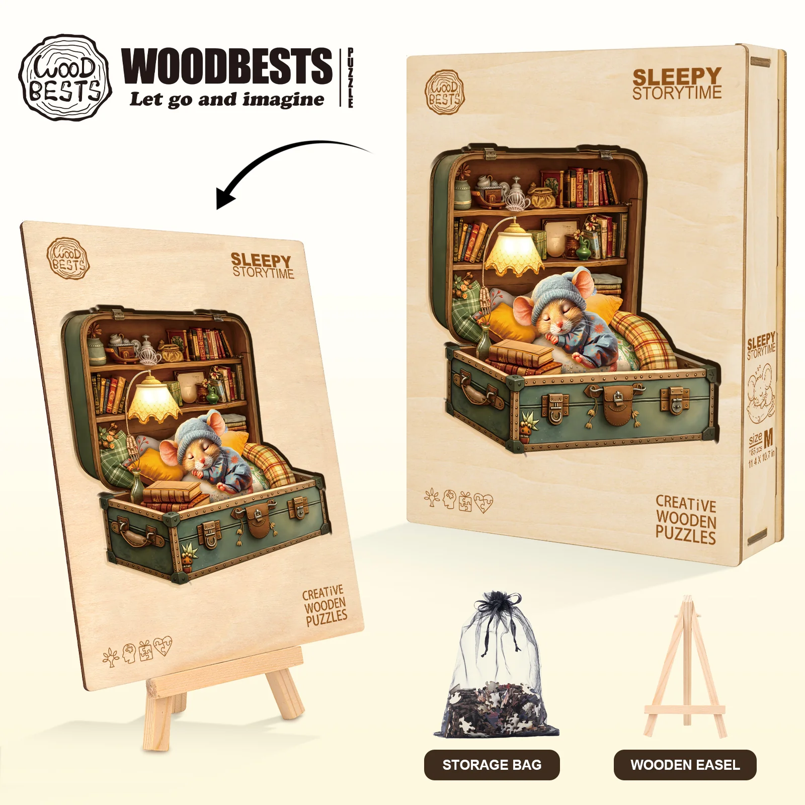 Sleepy Storytime Wooden Jigsaw Puzzle - Image 5