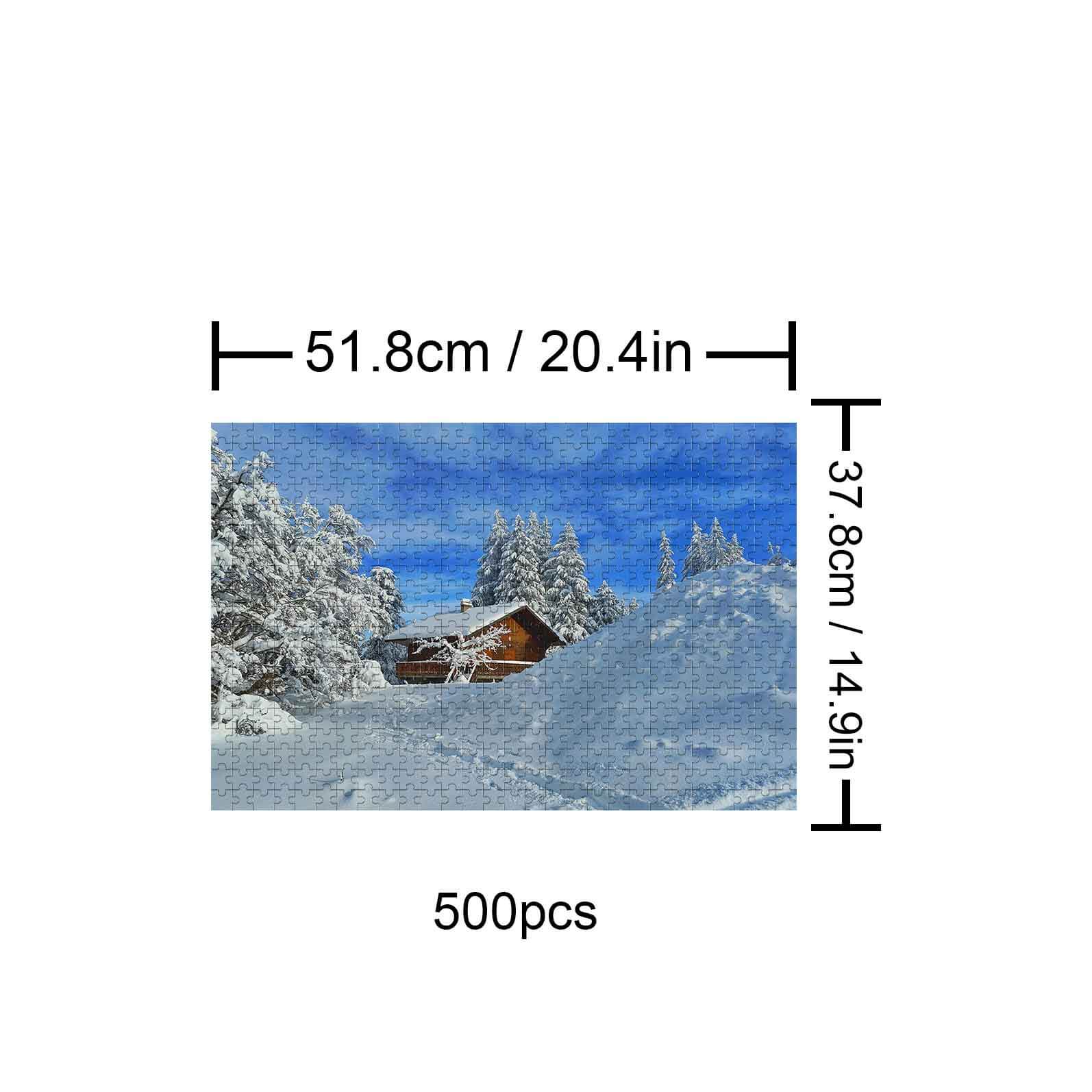 Snow Cabin 500 / 1000 Piece Puzzle - Image 4