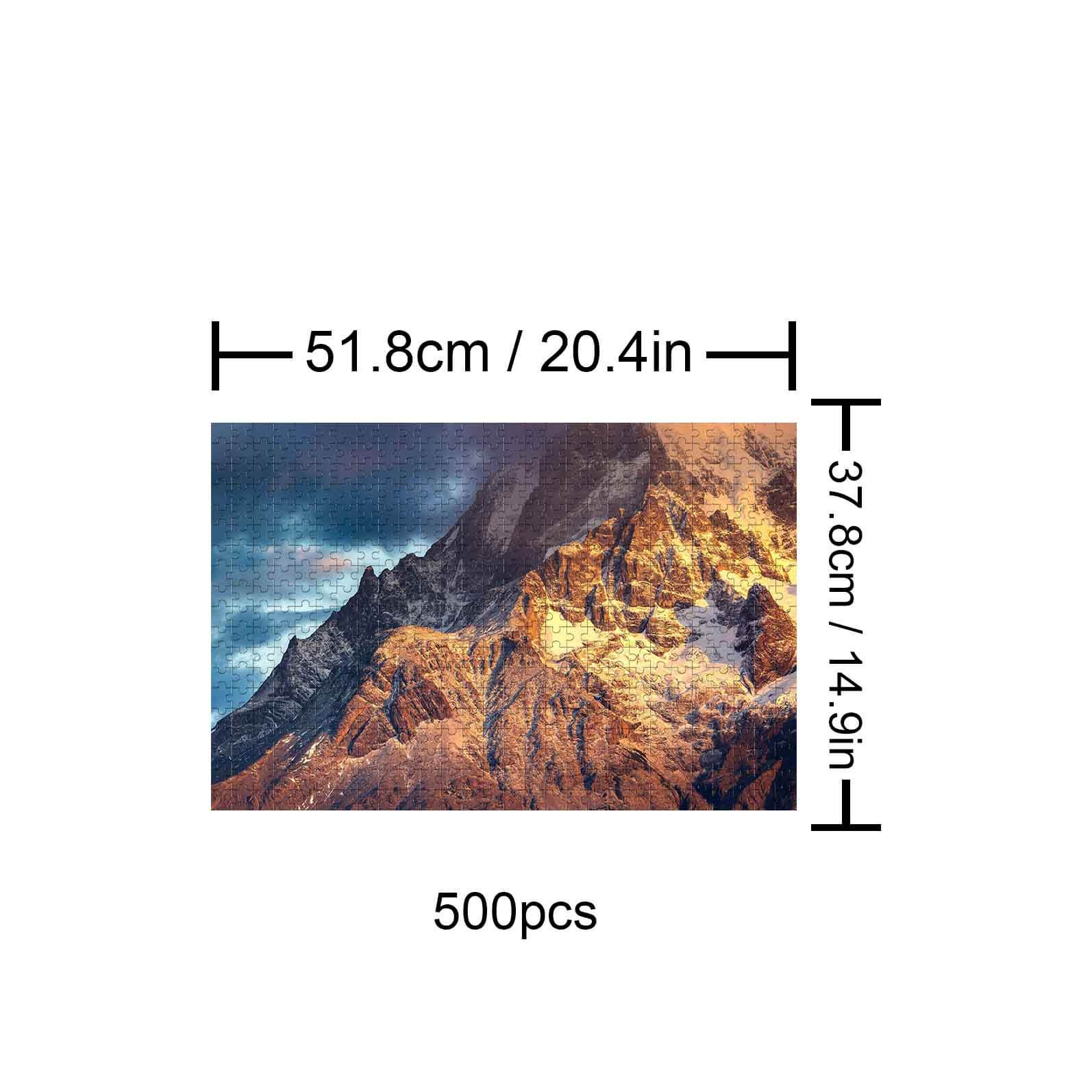 Snow Mountain of Sunrise 500 / 1000 Piece Puzzle - Image 4
