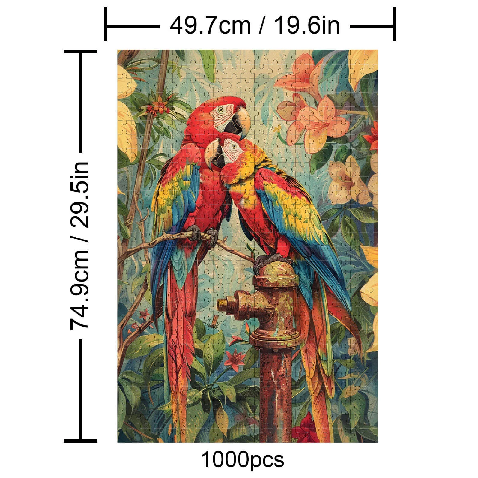 Snuggling Parrot 500 / 1000 Piece Puzzle - Image 5