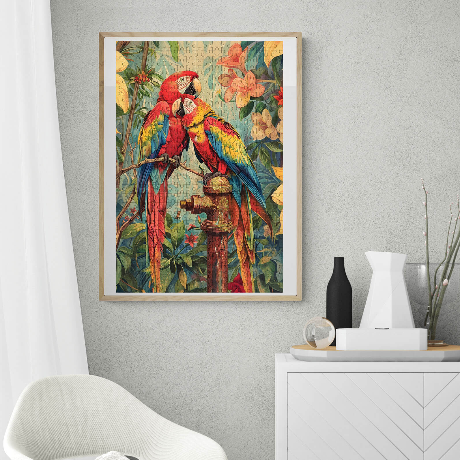 Snuggling Parrot 500 / 1000 Piece Puzzle - Image 6
