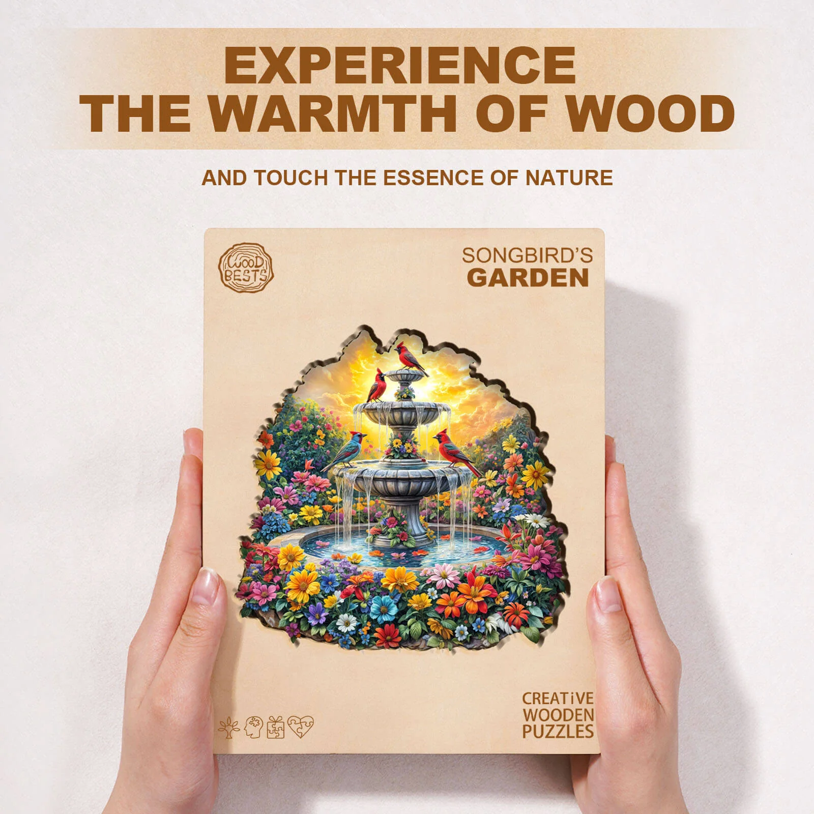 Songbird's Garden Wooden Jigsaw Puzzle - Image 3