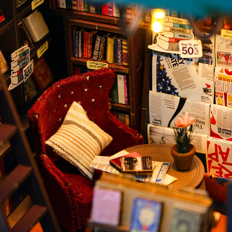 Soul Book Store - DIY Book Nook Kit,3D Wooden Puzzle - Image 5