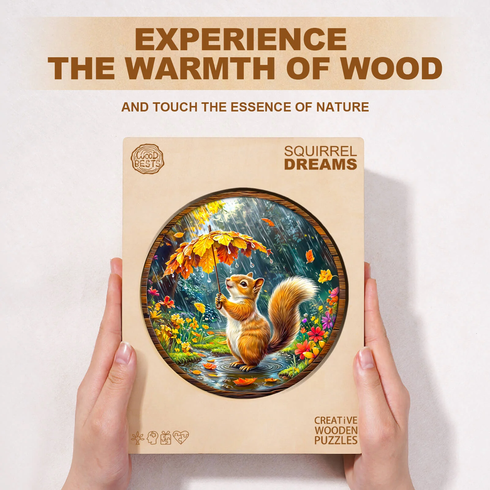 Squirrel Dreams Wooden Jigsaw Puzzle - Image 3