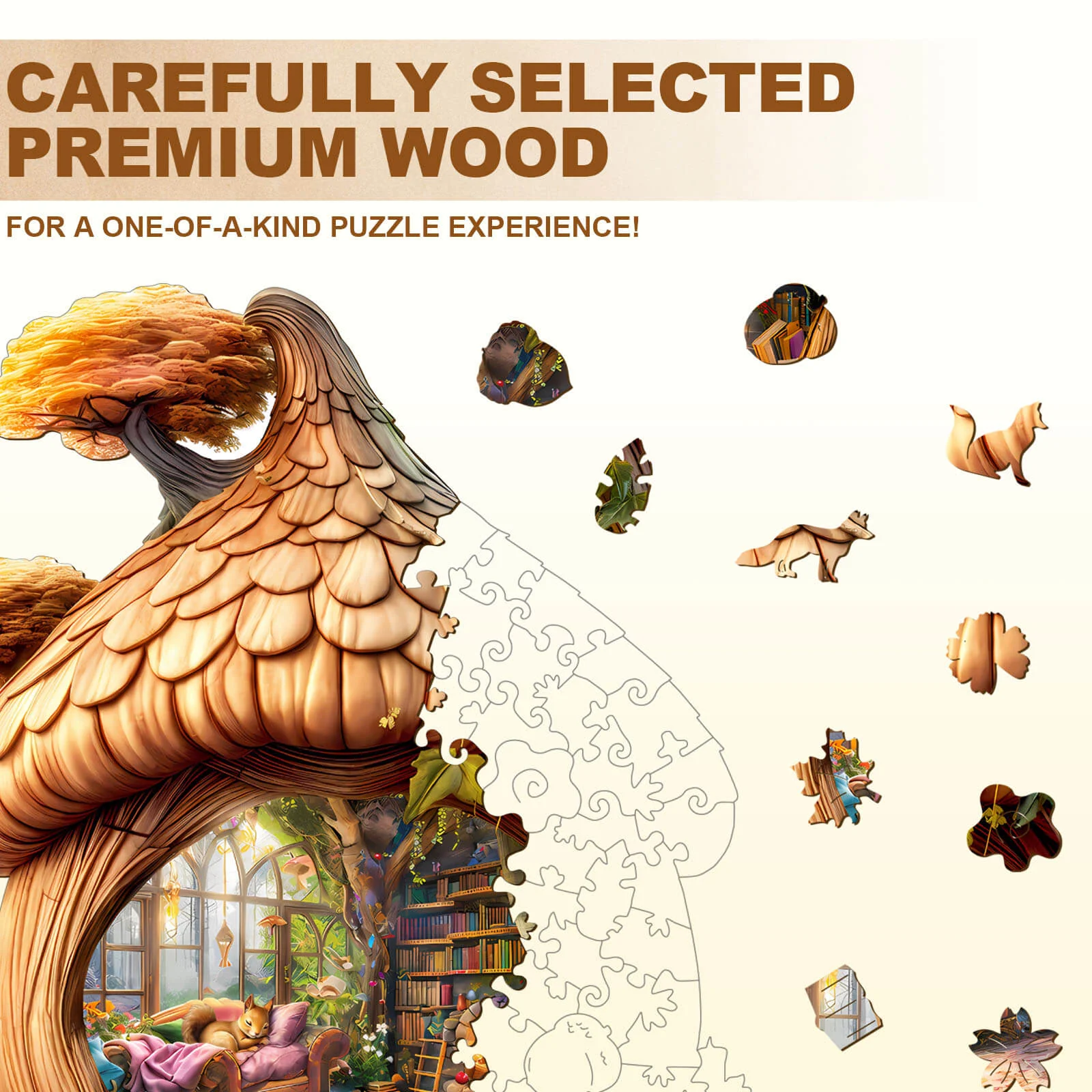 Squirrel's House Wooden Jigsaw Puzzle - Image 3