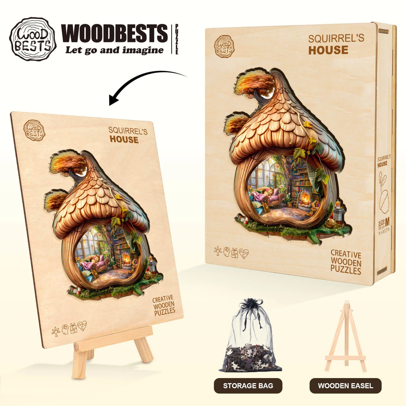 Squirrel's House Wooden Jigsaw Puzzle - Image 6
