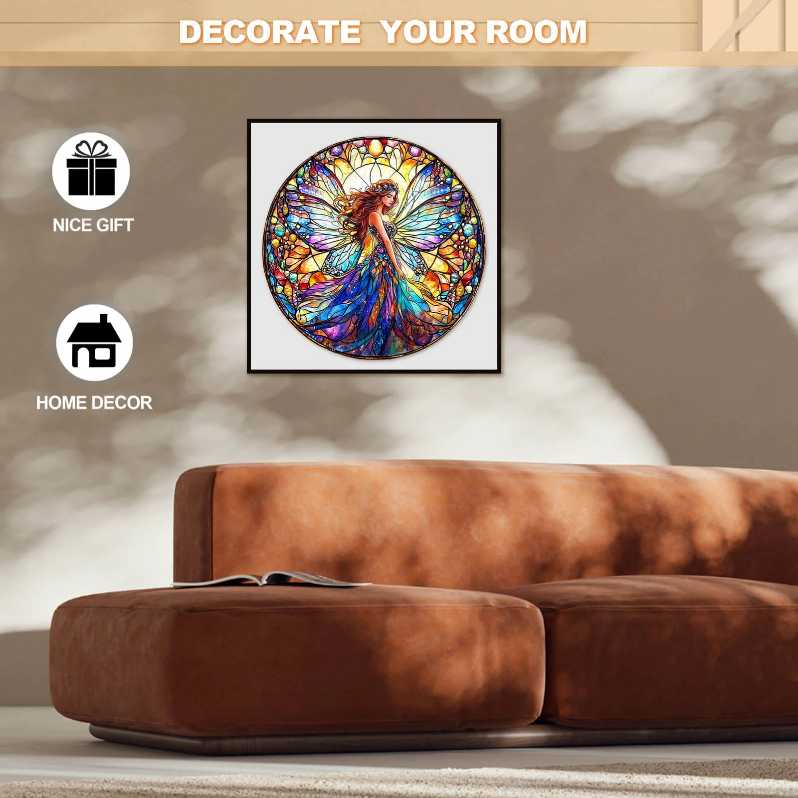 Stained Glass Fairy Wooden Jigsaw Puzzle - Image 7