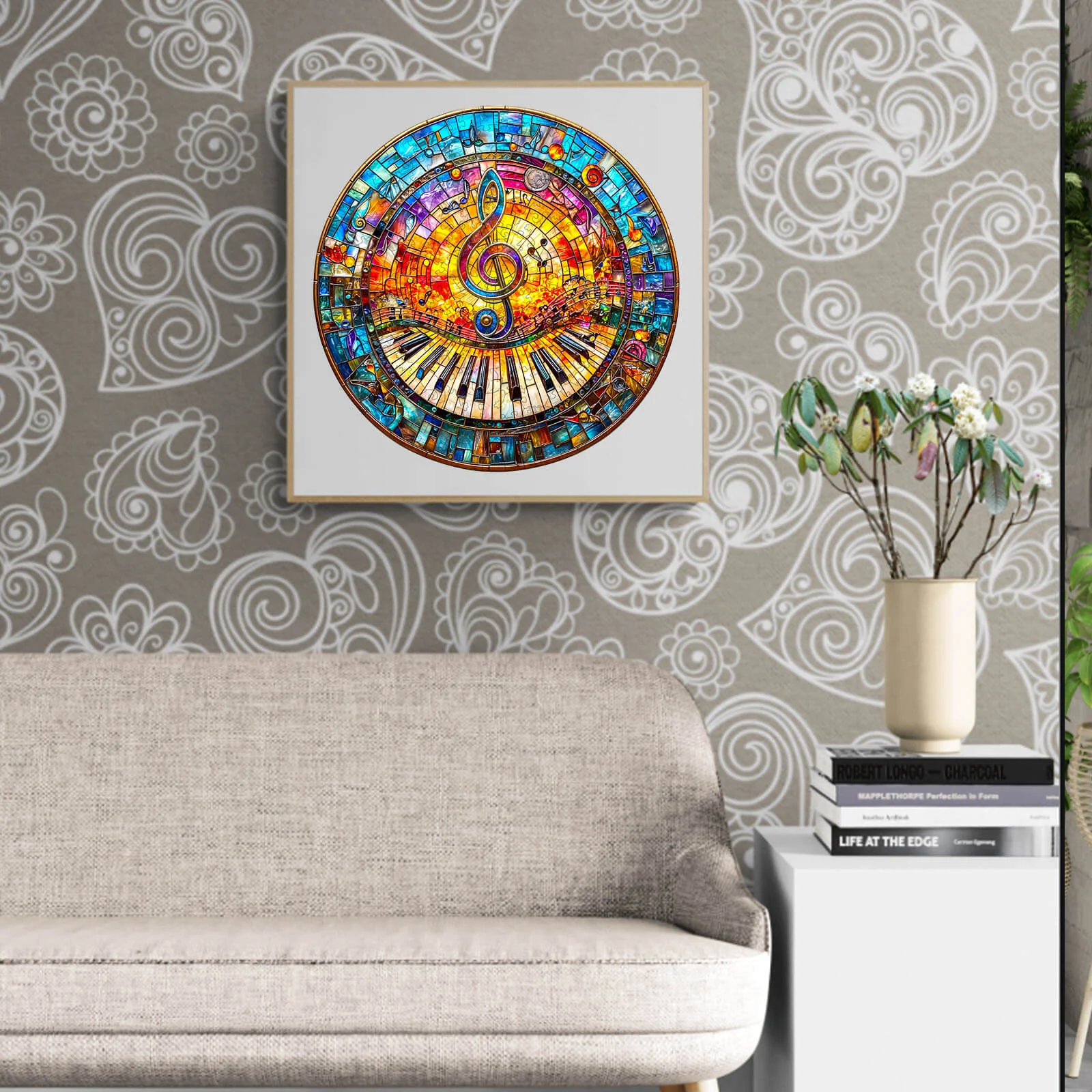 Stained Glass Music Wooden Jigsaw Puzzle - Image 10