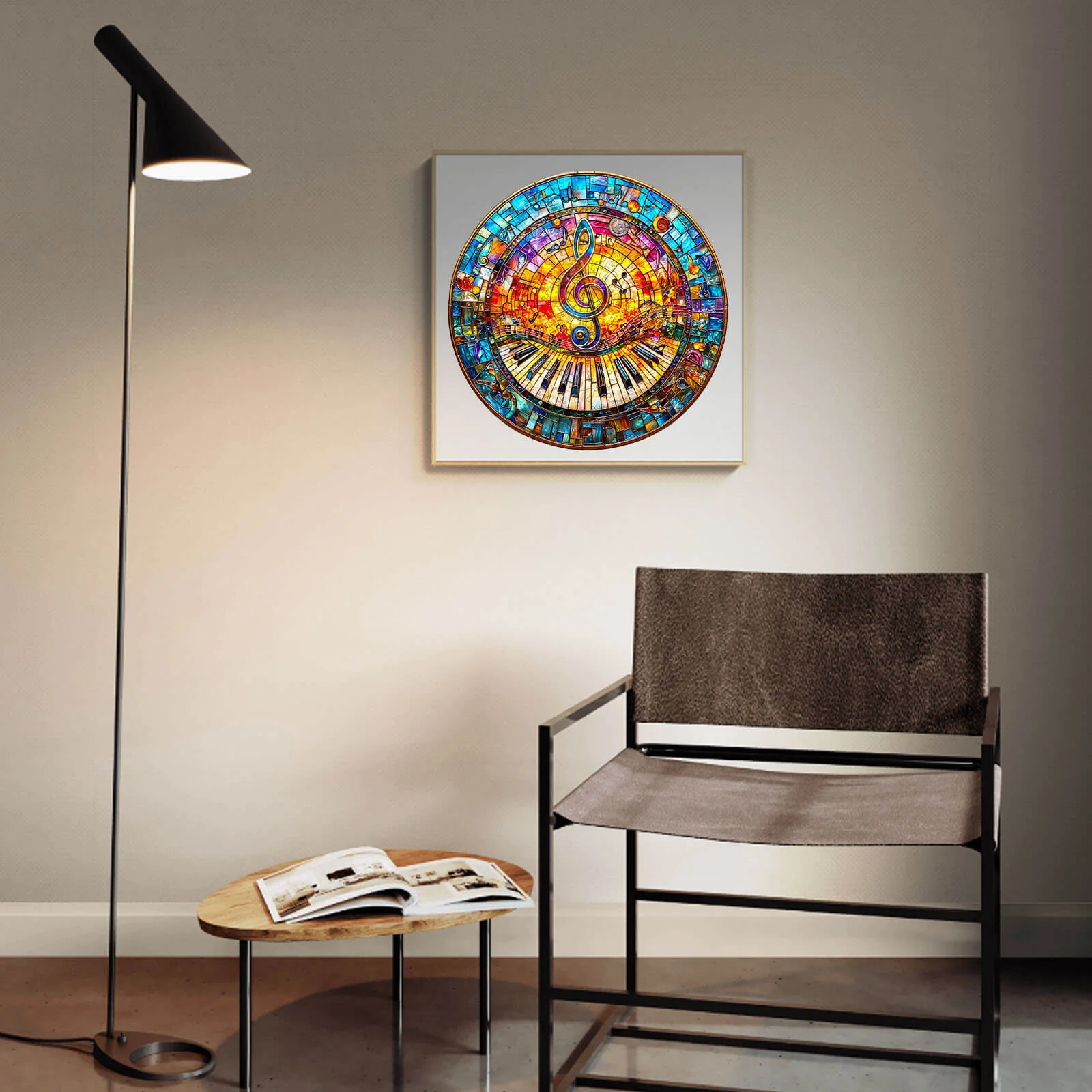 Stained Glass Music Wooden Jigsaw Puzzle - Image 9