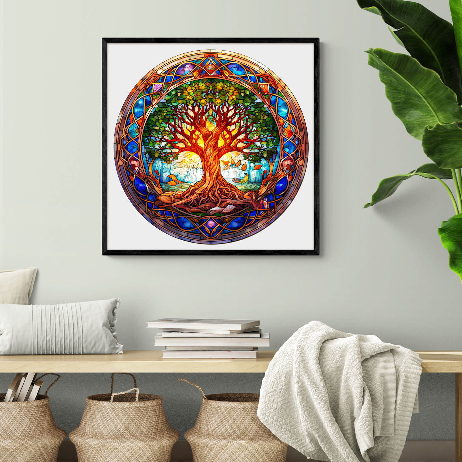 Stained Glass Tree of Life Wooden Jigsaw Puzzle - Image 8