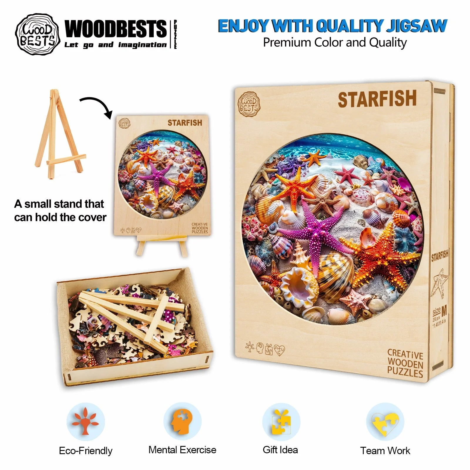 Starfish Wooden Jigsaw Puzzle - Image 5