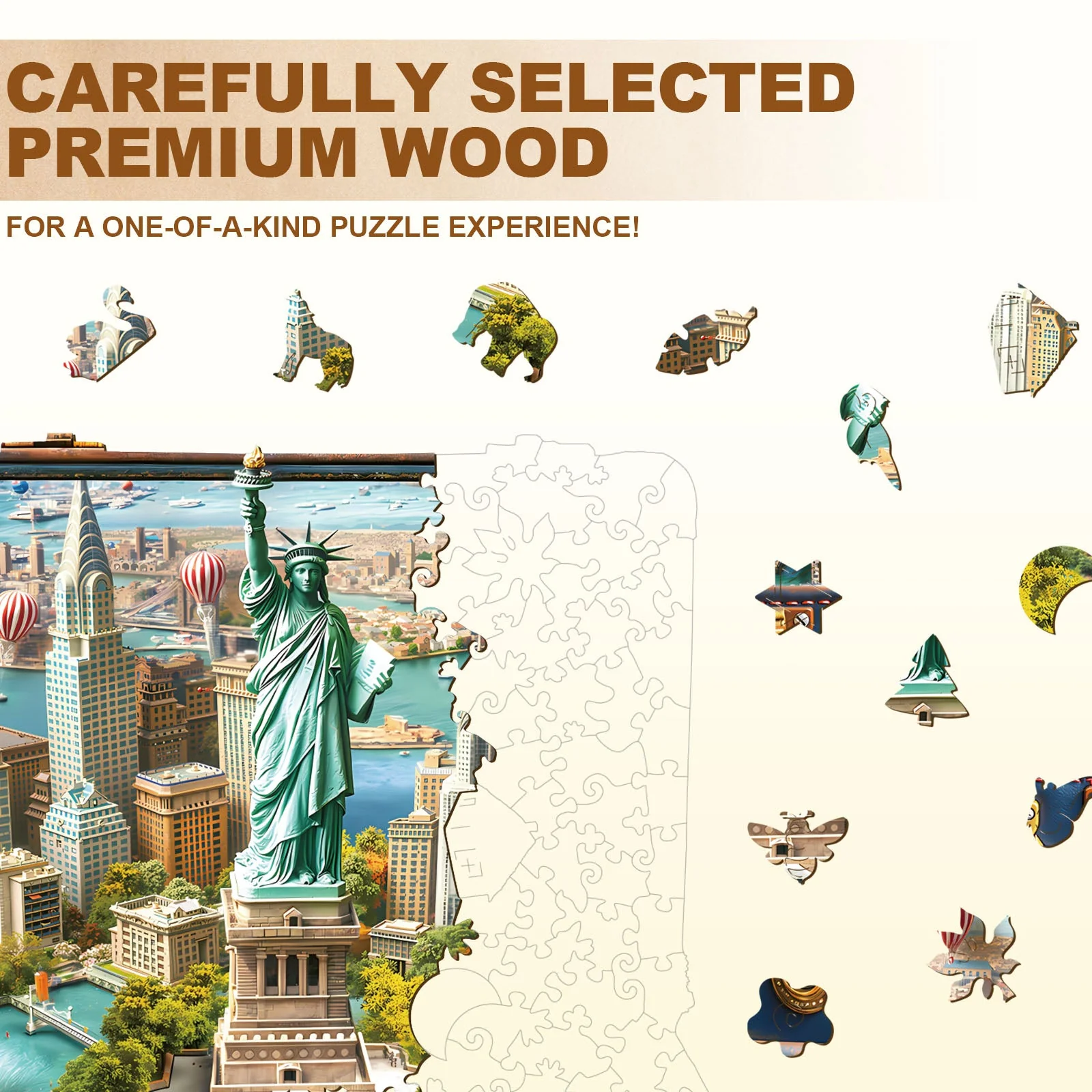 Statue of Liberty Tour Wooden Jigsaw Puzzle - Image 2