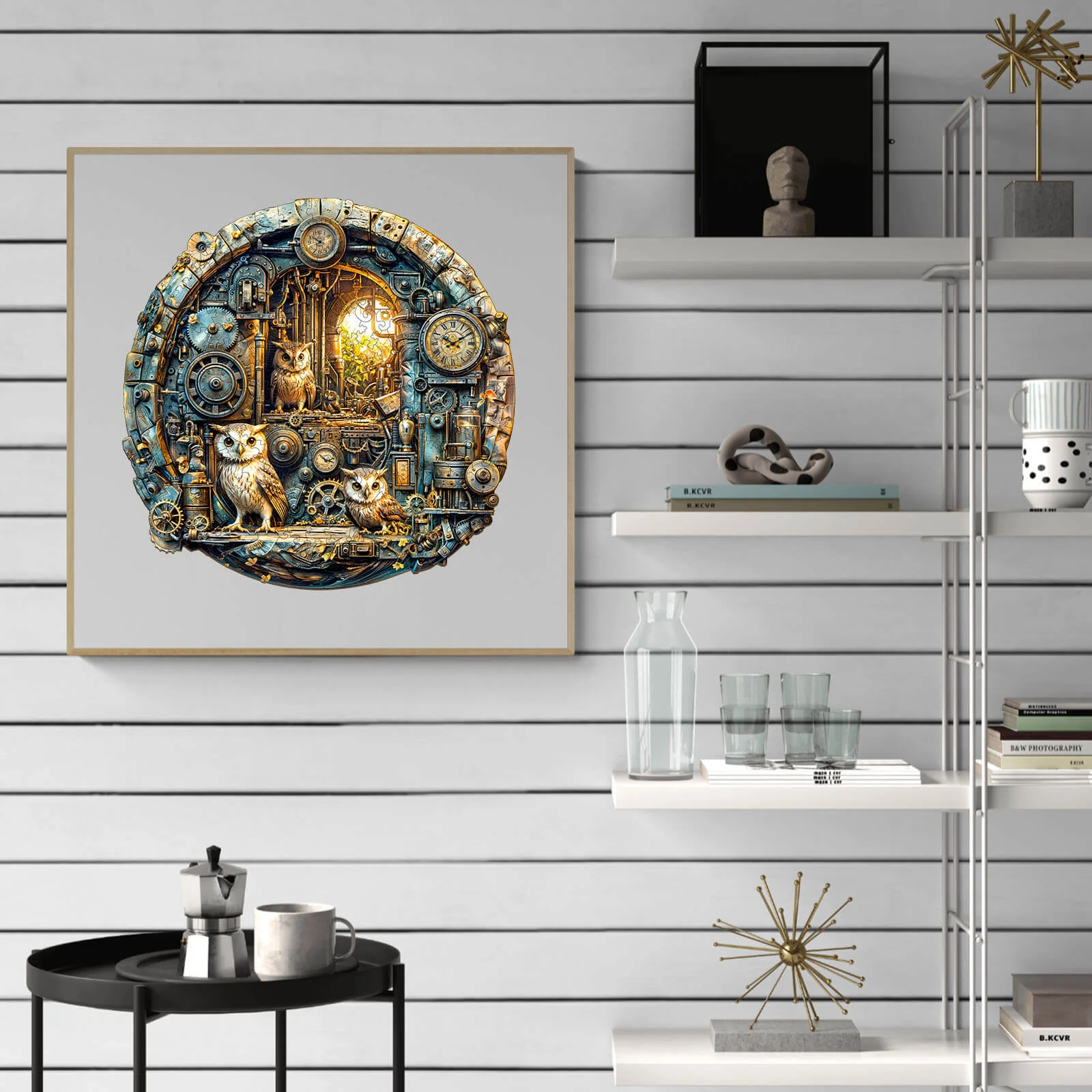Steampunk Owl Wooden Jigsaw Puzzle - Image 12