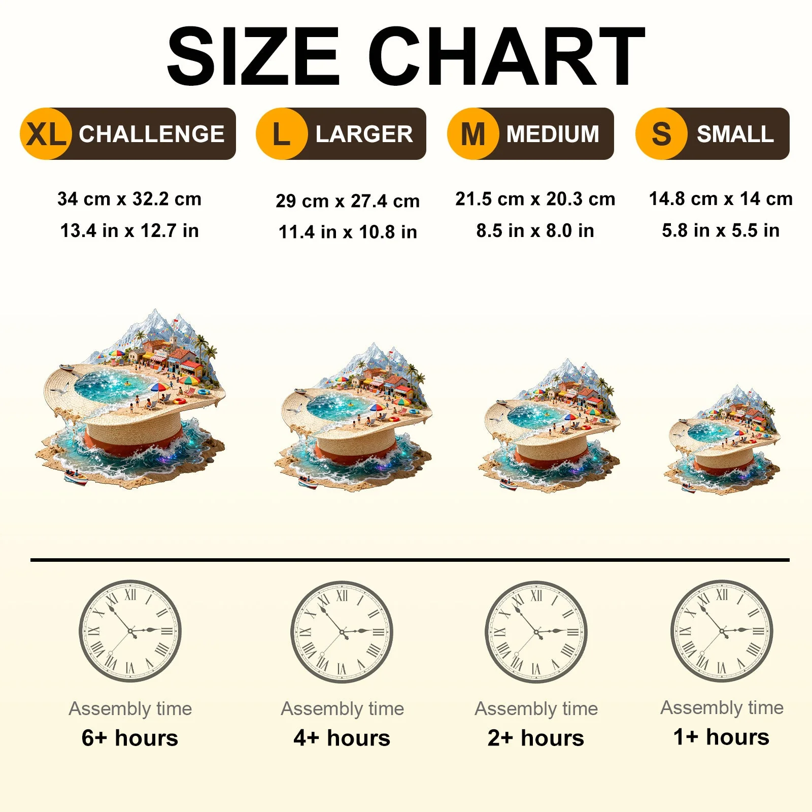 Straw Hat Shore Wooden Jigsaw Puzzle - Image 7