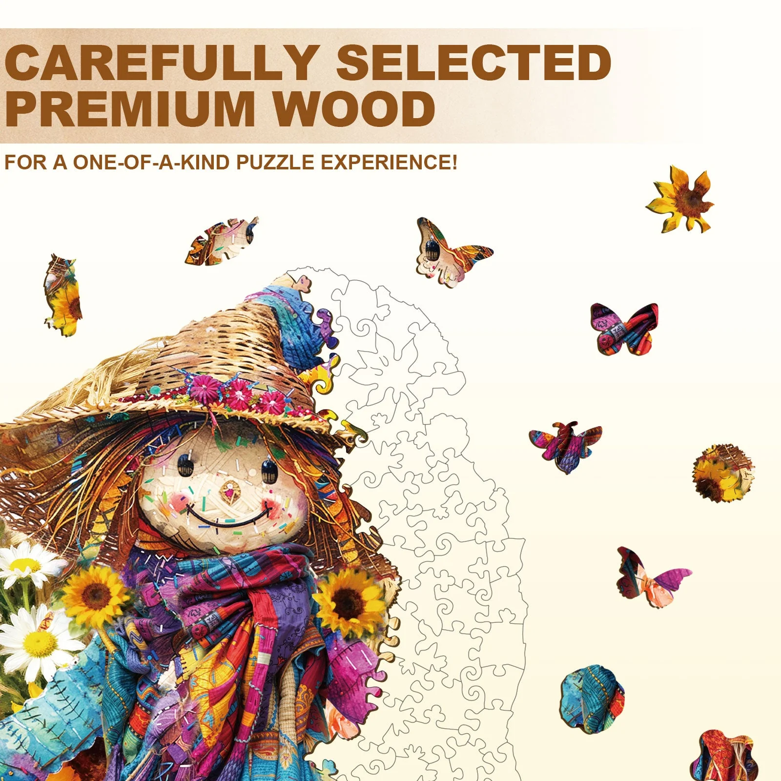 Straw Maiden Wooden Jigsaw Puzzle - Image 2